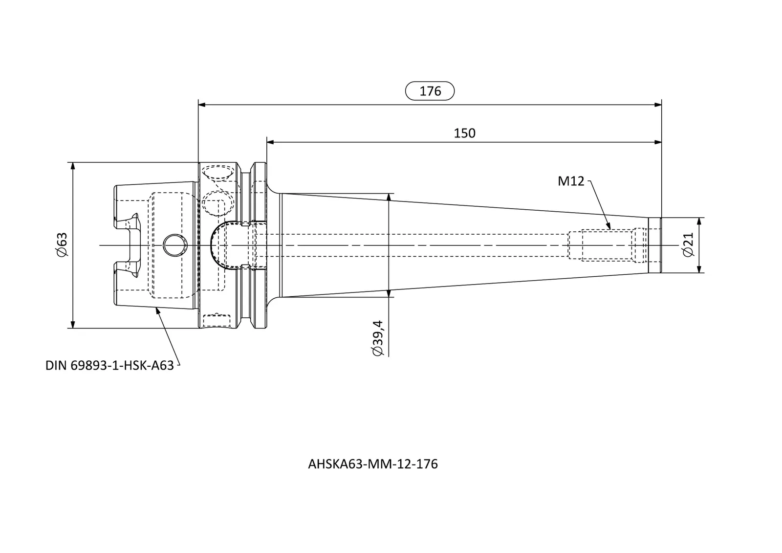 AHSKA63-MM-12-176 &mdash; dimensioned drawing