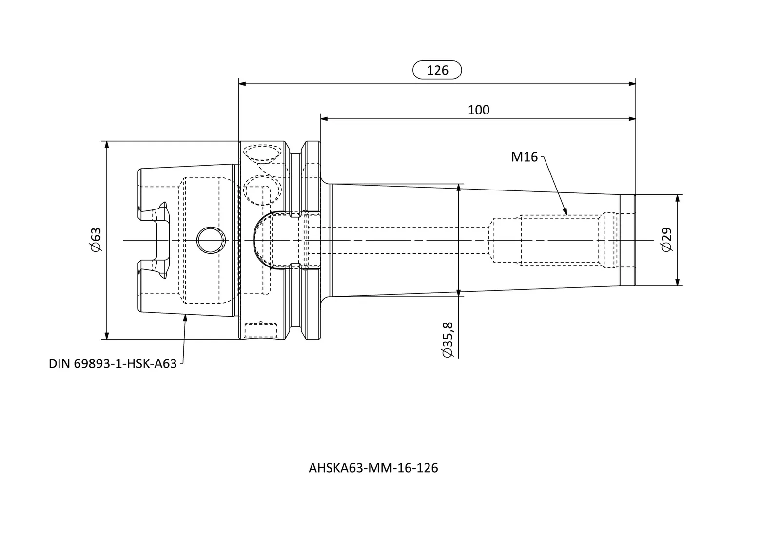 AHSKA63-MM-16-126 &mdash; dimensioned drawing