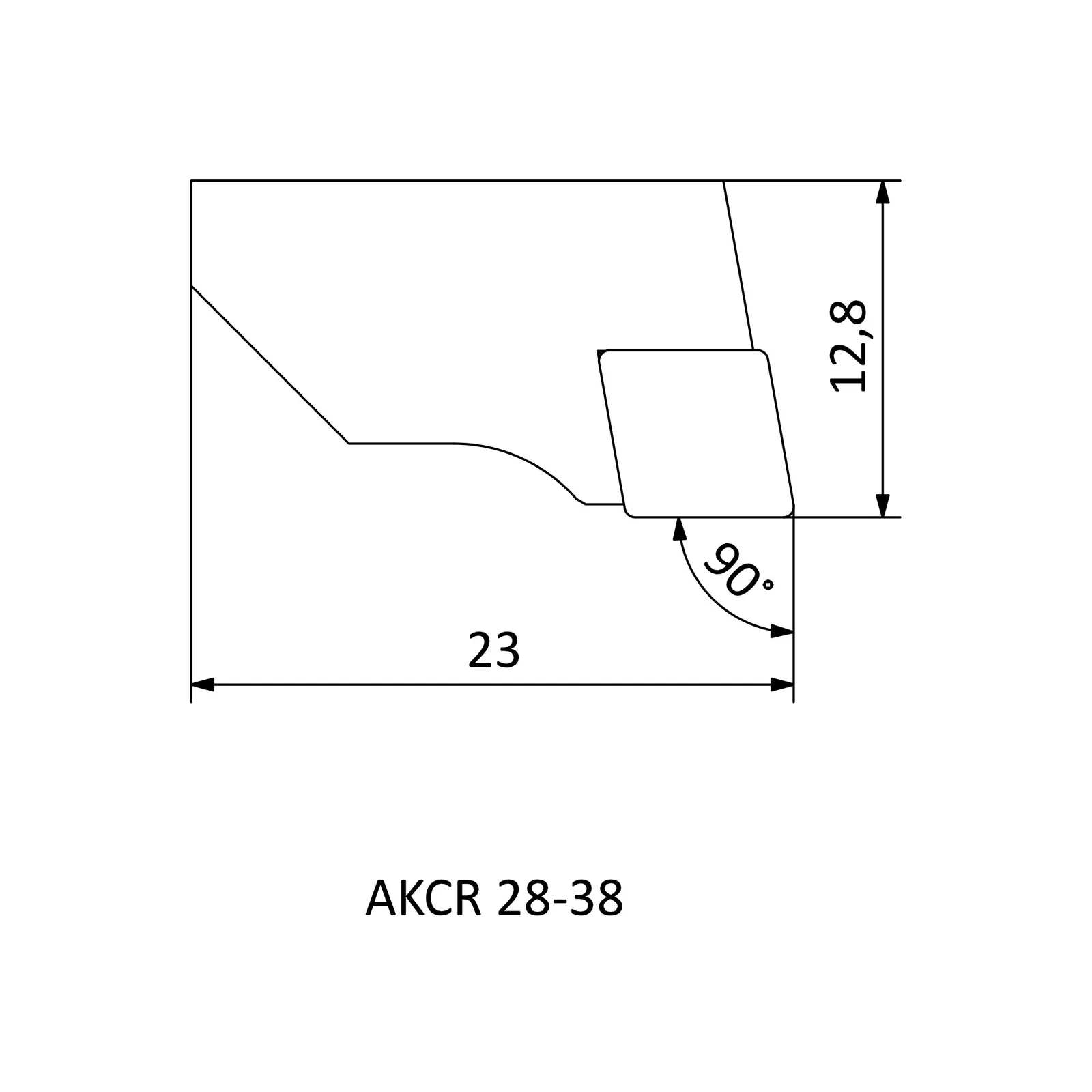 AKCR 28-38 &mdash; dimensioned drawing