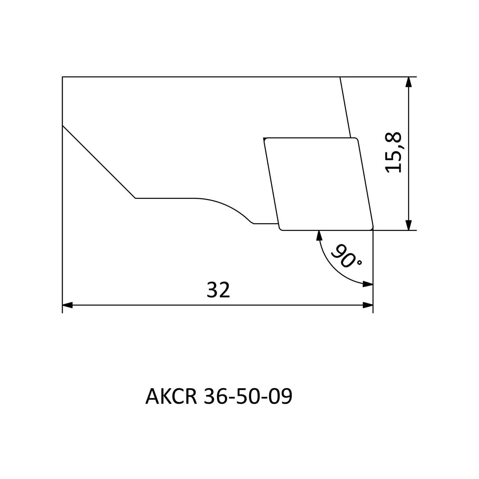 AKCR 36-50-09 &mdash; dimensioned drawing