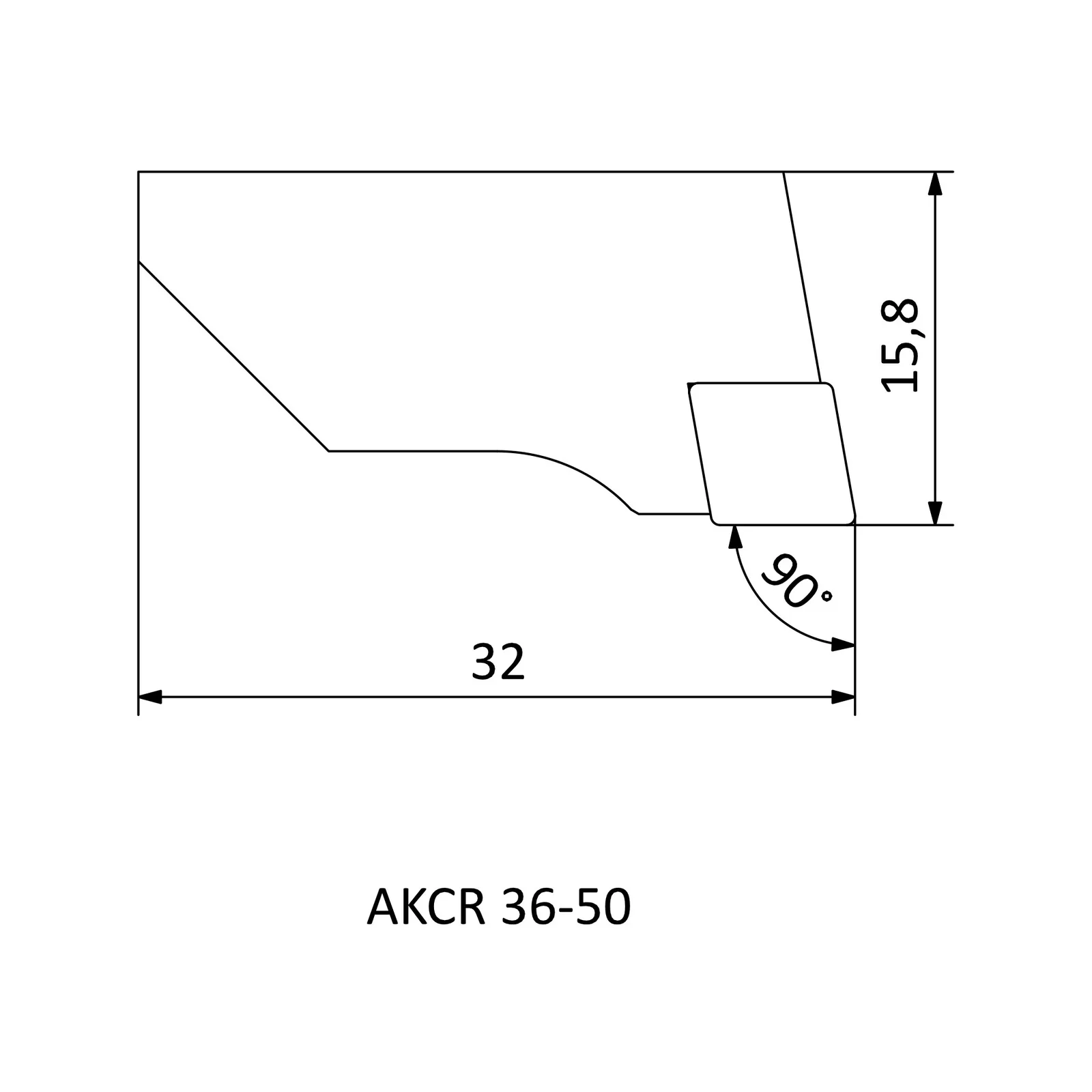 AKCR 36-50 &mdash; dimensioned drawing