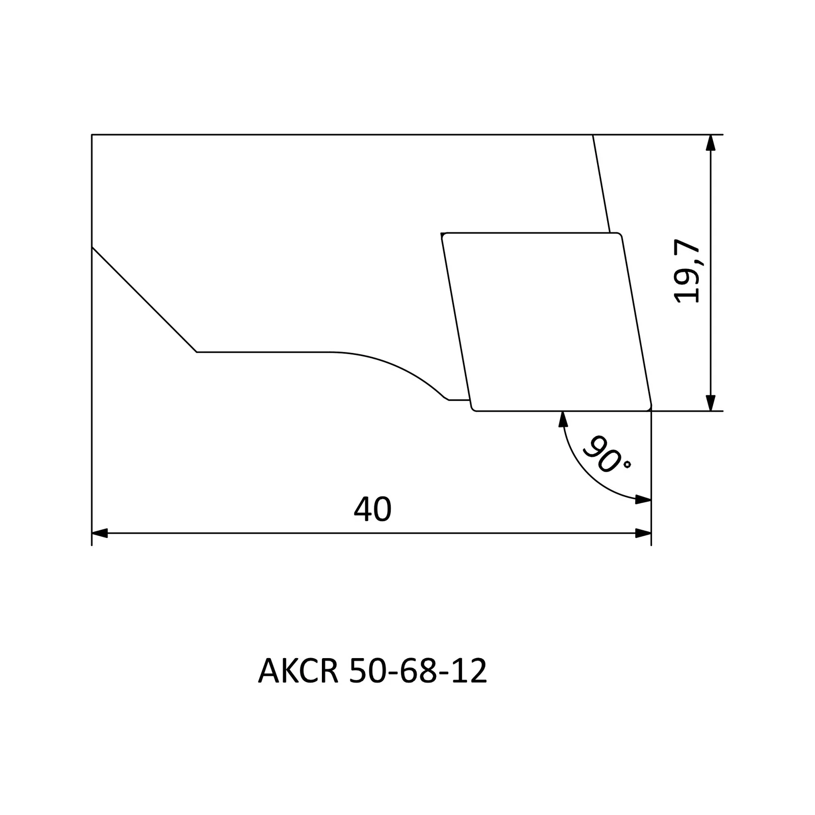 AKCR 50-68-12 &mdash; dimensioned drawing