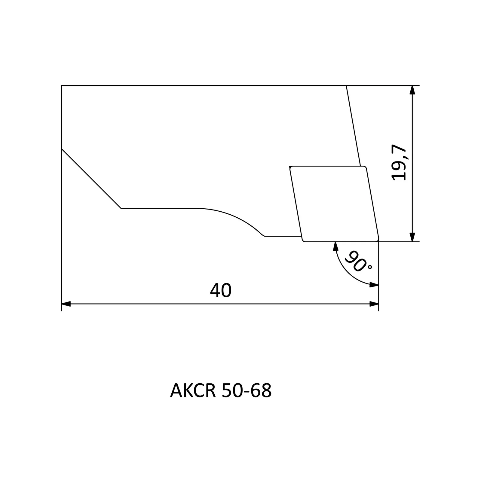 AKCR 50-68 &mdash; dimensioned drawing