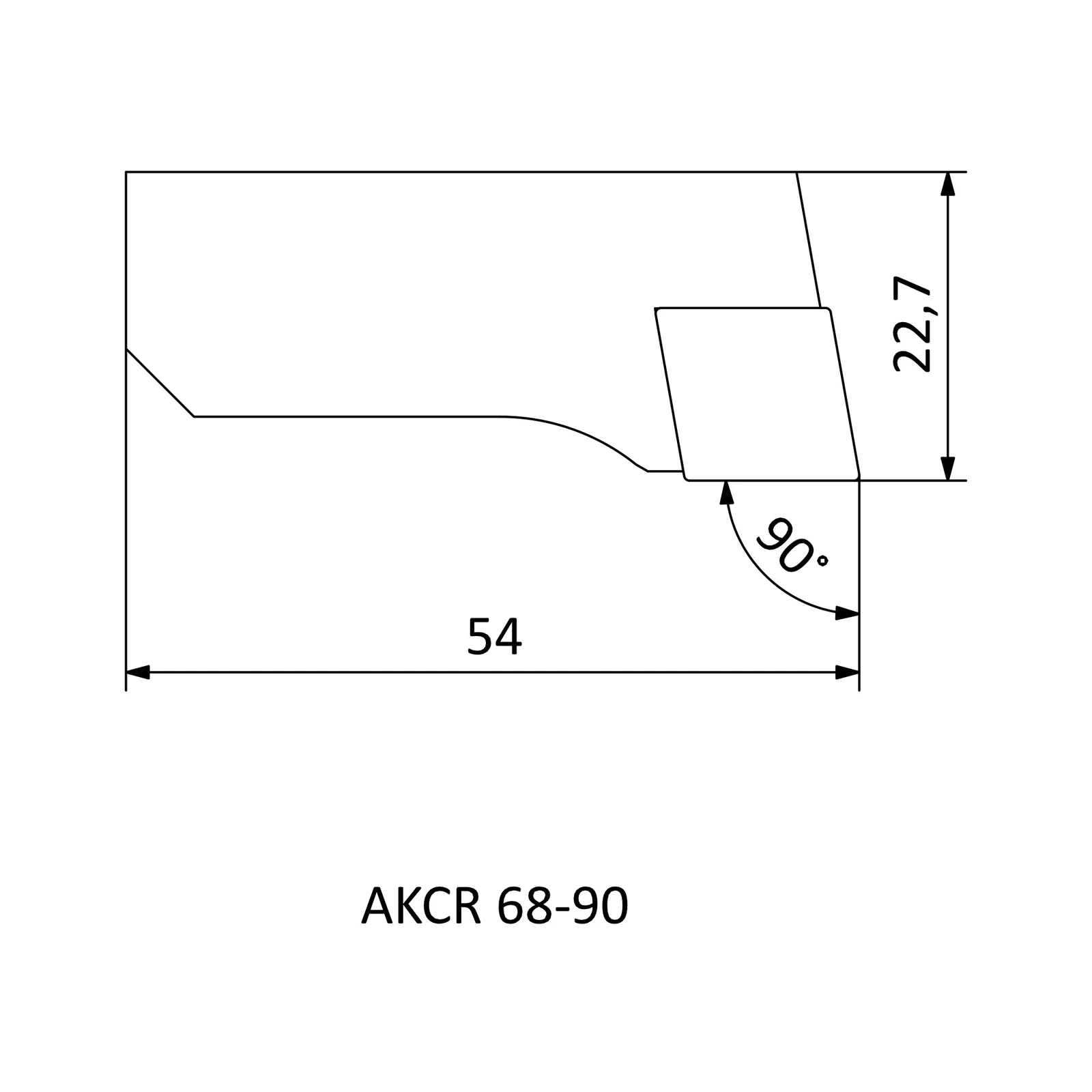 AKCR 68-90 &mdash; dimensioned drawing