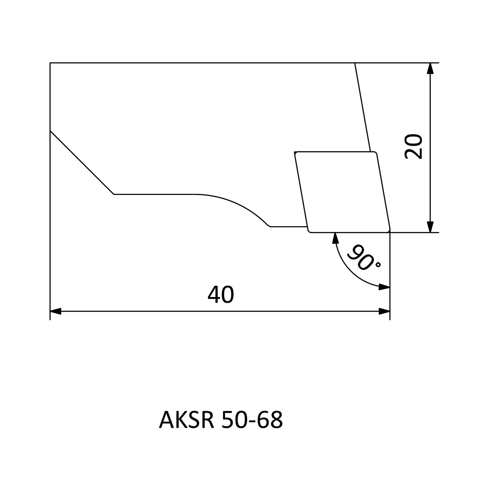 AKSR 50-68 &mdash; dimensioned drawing