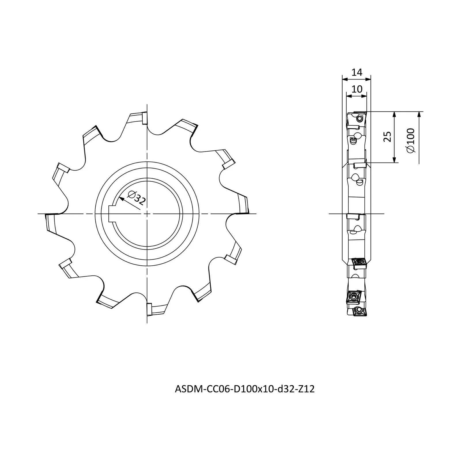 ASDM-CC06-D100x10-d32-Z12 &mdash; dimensioned drawing
