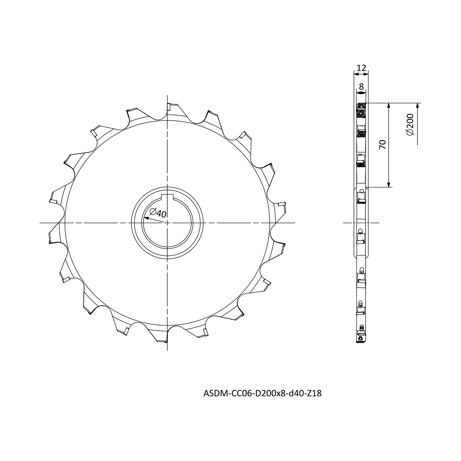 ASDM-CC06-D200x8-d40-Z18 &mdash; dimensioned drawing