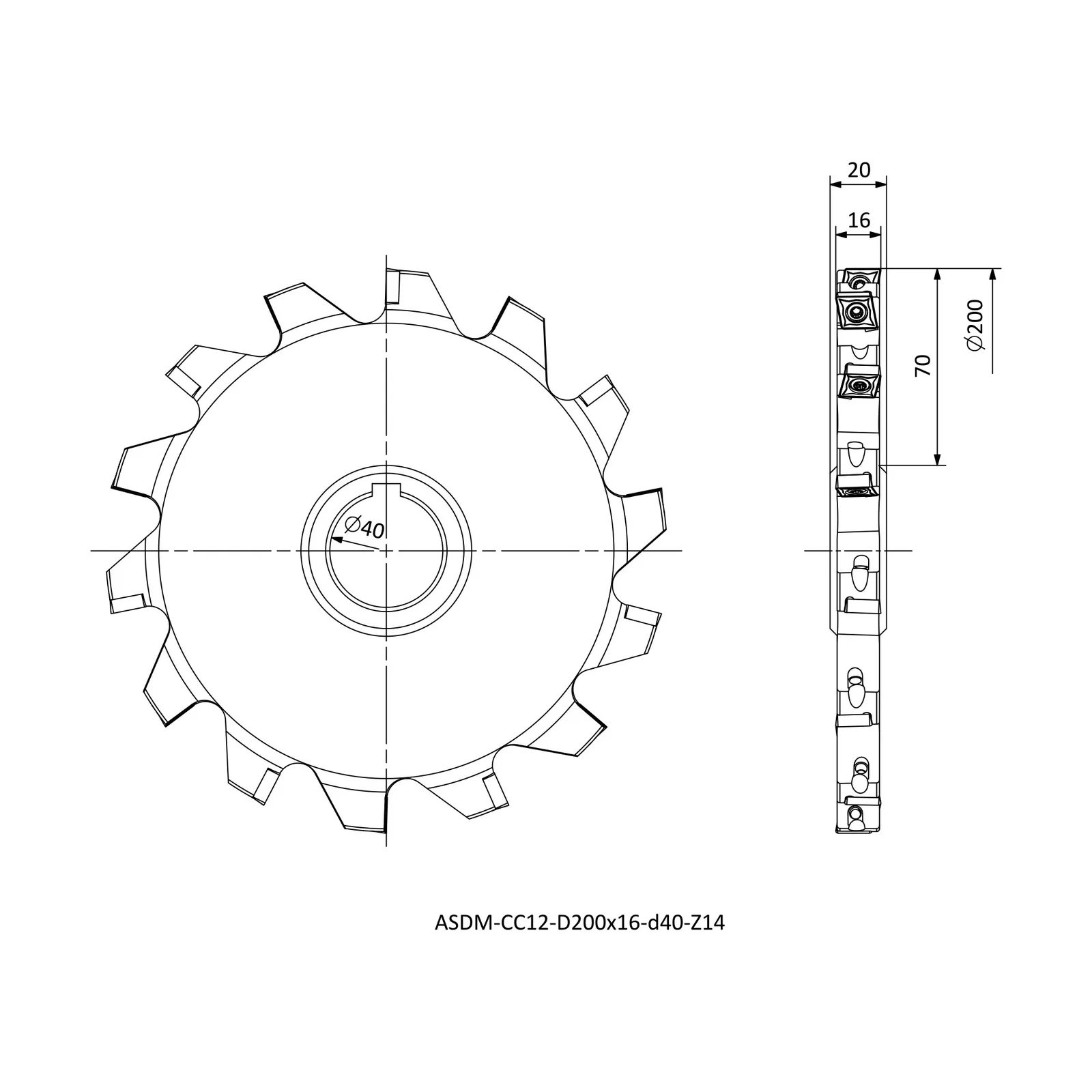 ASDM-CC12-D200x16-d40-Z14 &mdash; dimensioned drawing