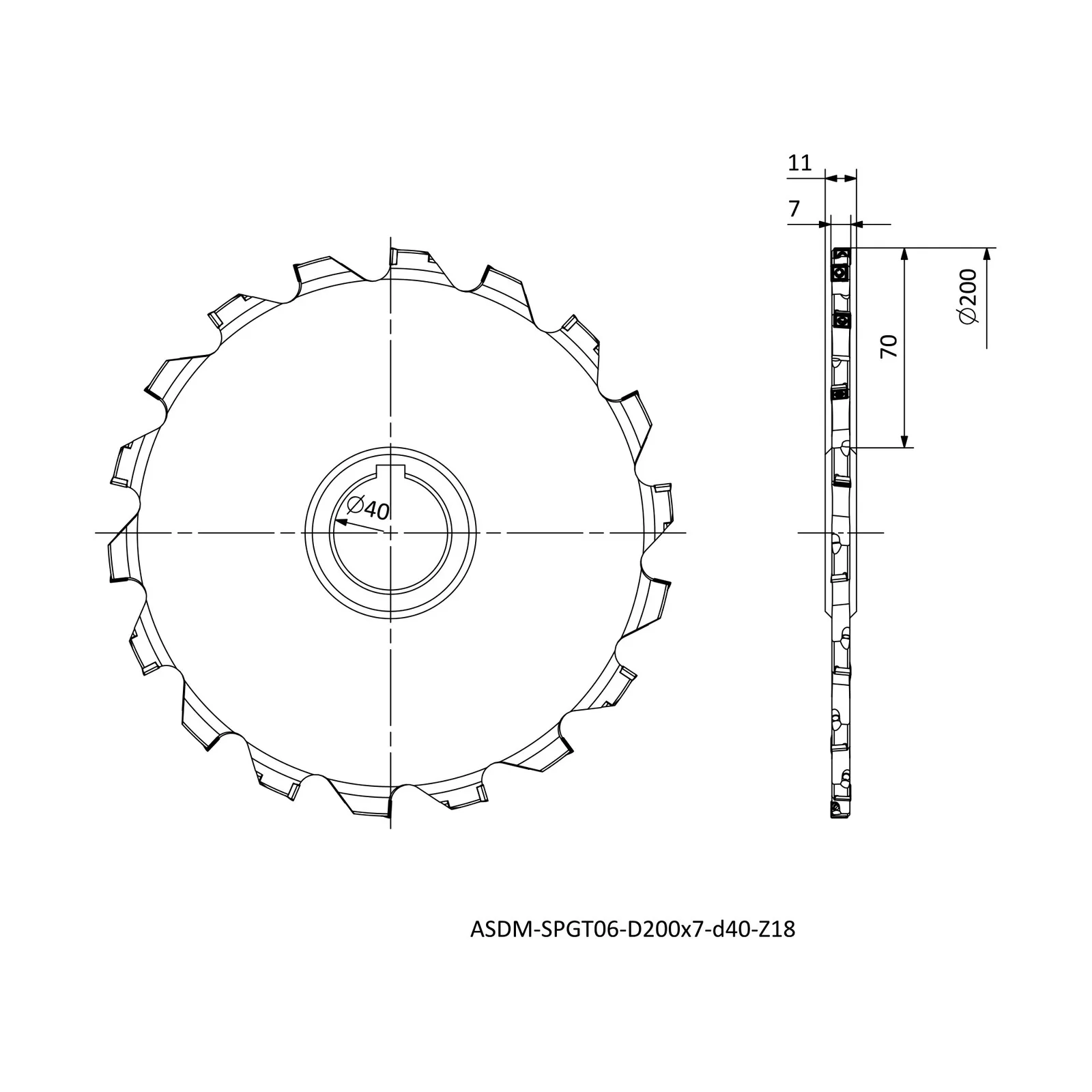 ASDM-SPGT06-D200x7-d40-Z18 &mdash; dimensioned drawing