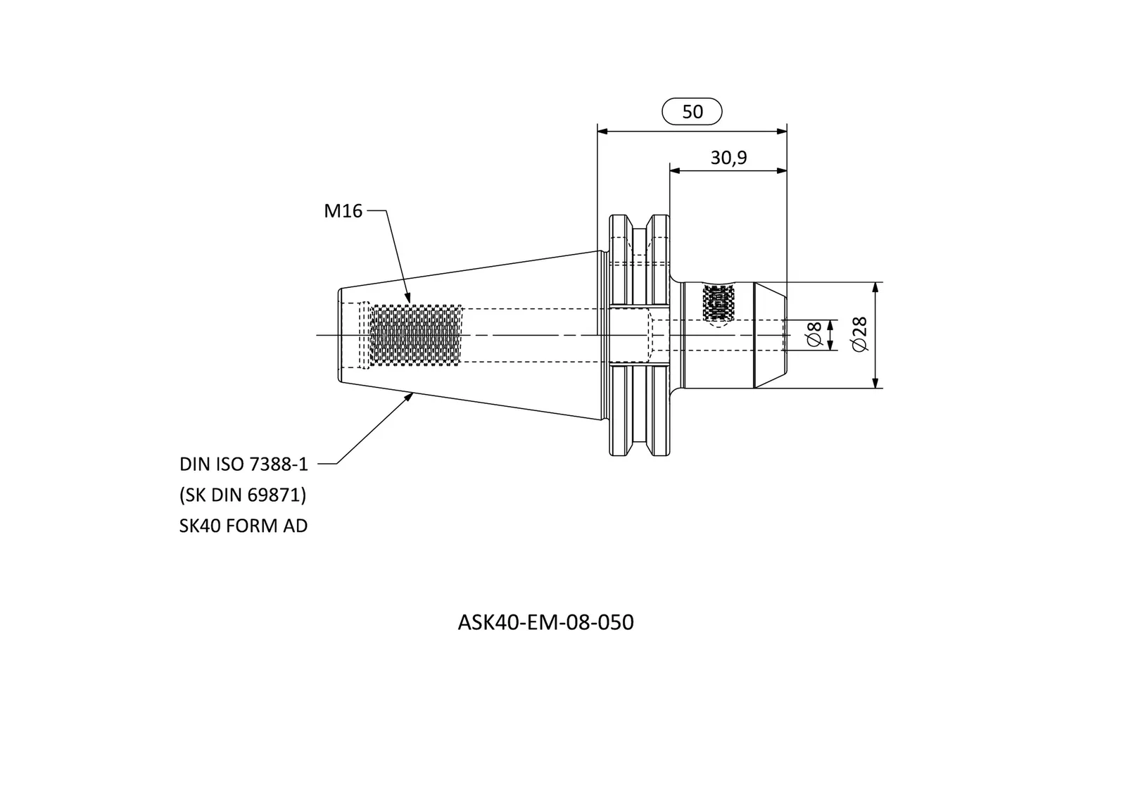 ASK40-EM-08-050 &mdash; dimensioned drawing