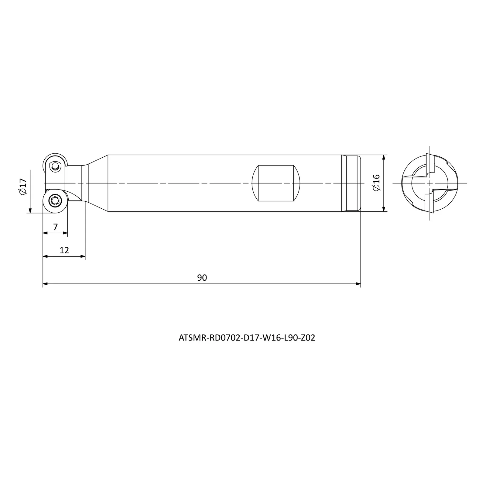 ATSMR-RD0702-D17-W16-L90-Z02 &mdash; dimensioned drawing