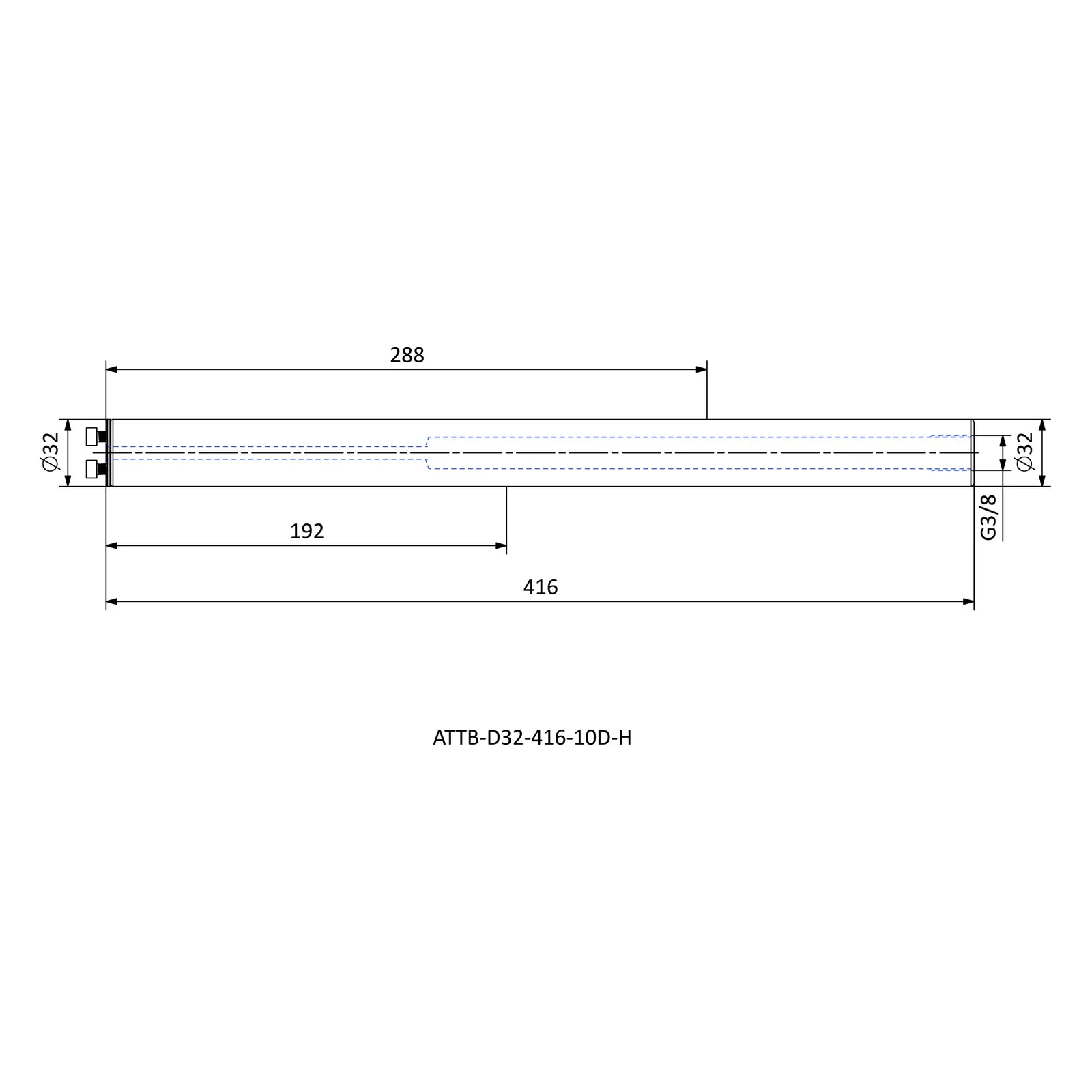 ATTB-D32-416-10D-H &mdash; dimensioned drawing