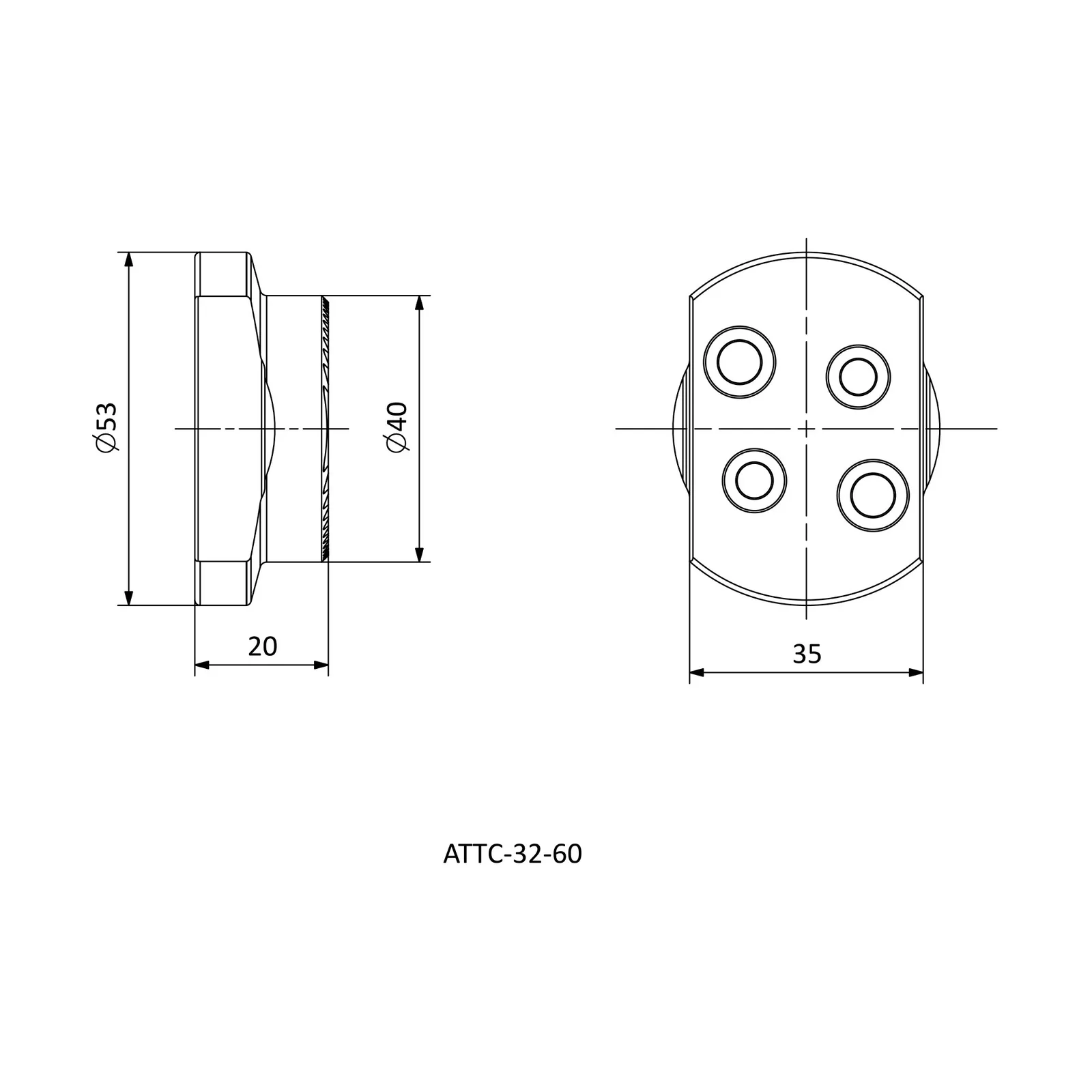 ATTC-32-60 &mdash; dimensioned drawing