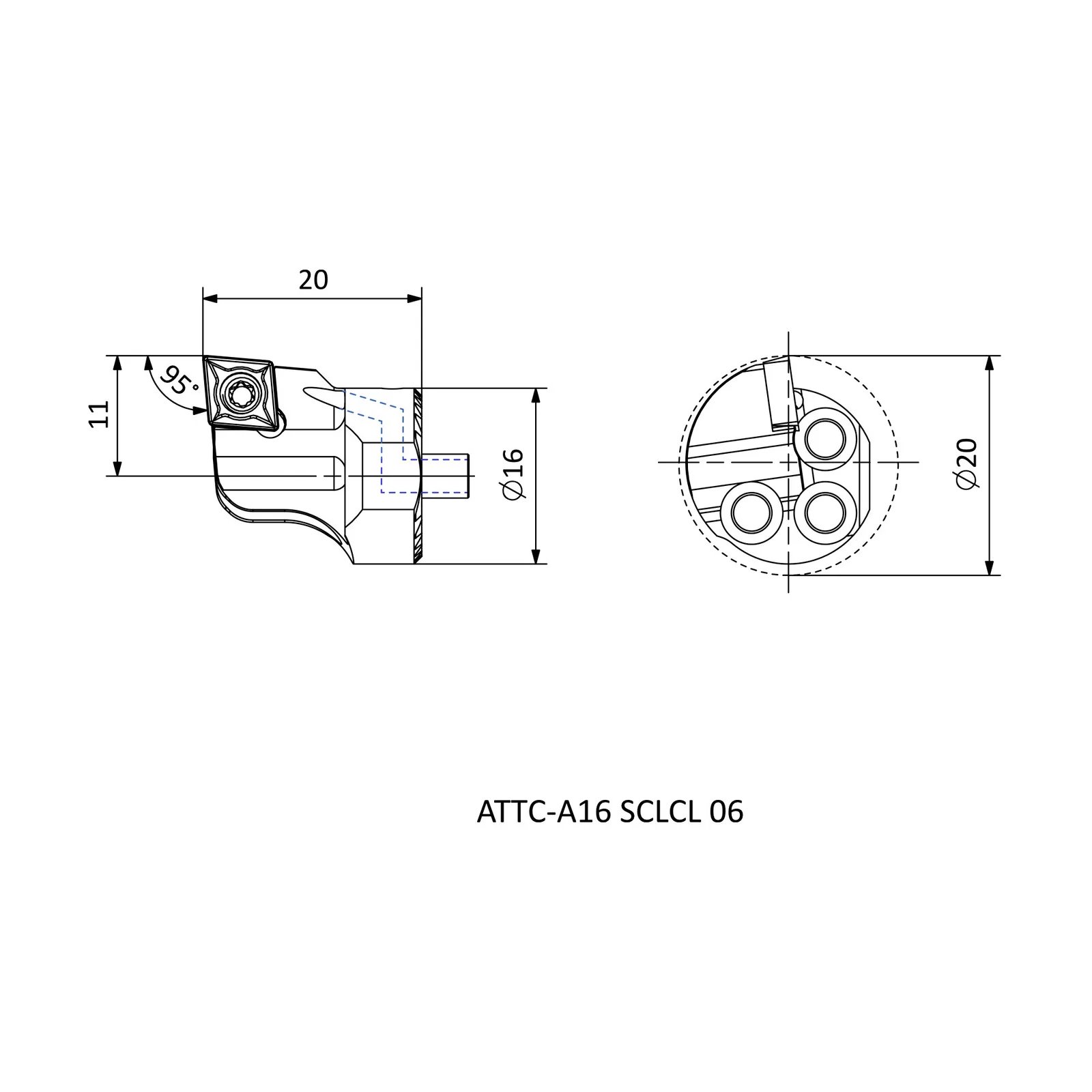 ATTC-A16 SCLCL 06 &mdash; dimensioned drawing