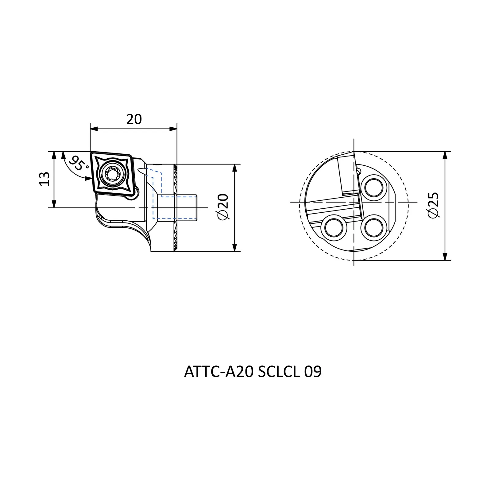 ATTC-A20 SCLCL 09 &mdash; dimensioned drawing