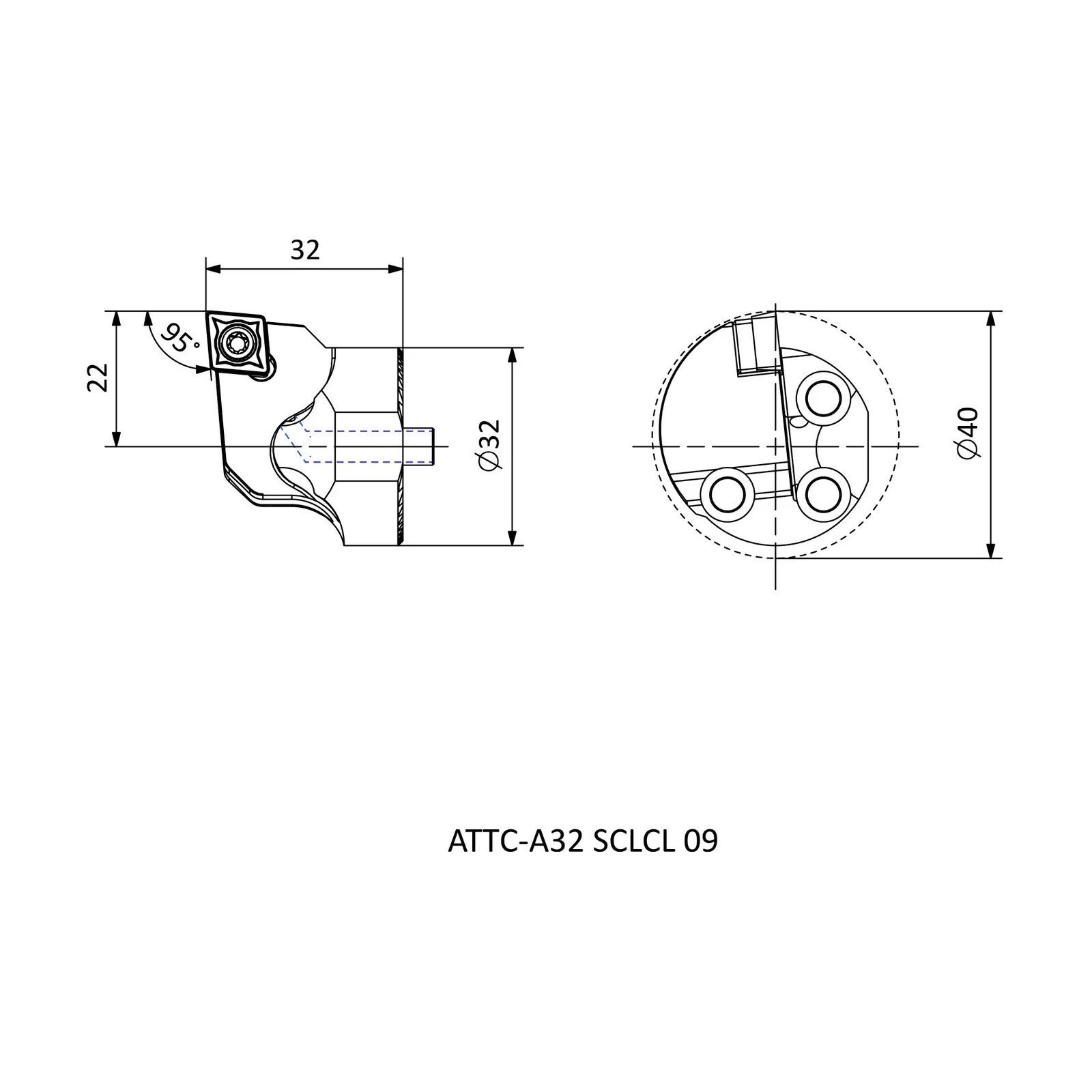 ATTC-A32 SCLCL 09 &mdash; dimensioned drawing