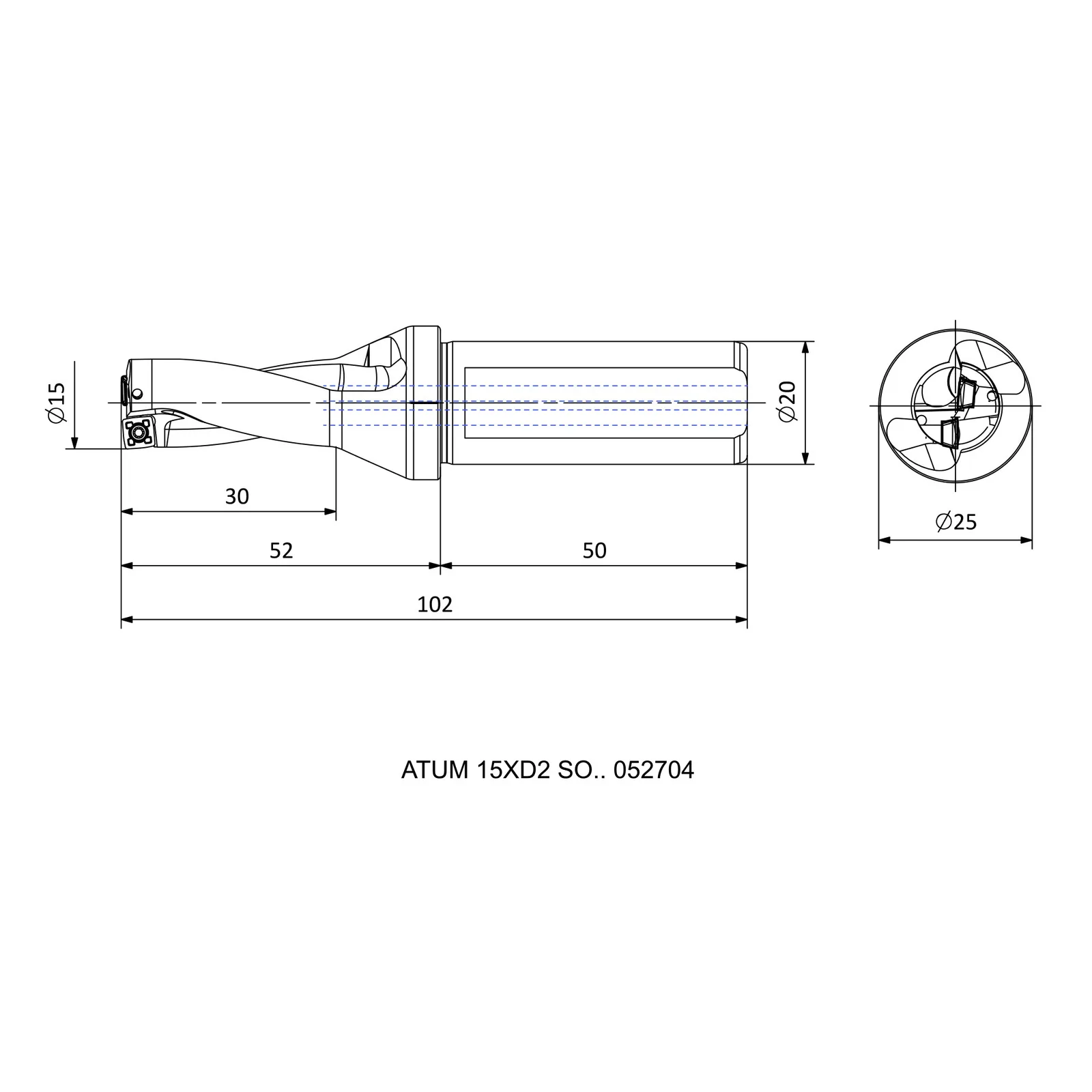 ATUM 15XD2 SO.. 052704 &mdash; dimensioned drawing