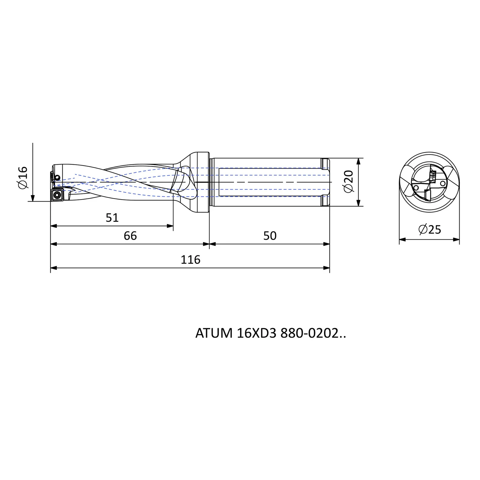 ATUM 16XD3 880-0202.. &mdash; dimensioned drawing