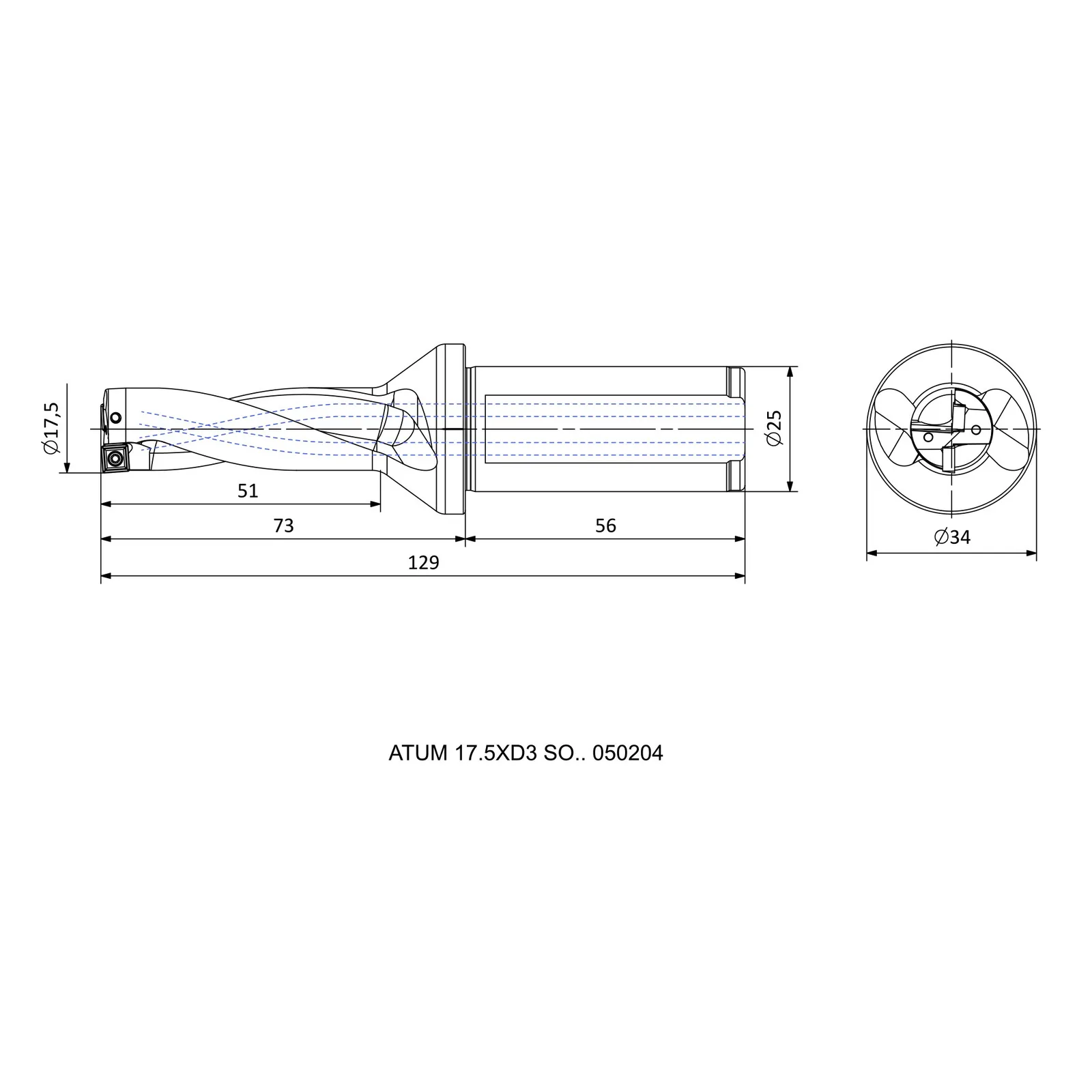ATUM 17.5XD3 SO.. 050204 &mdash; dimensioned drawing