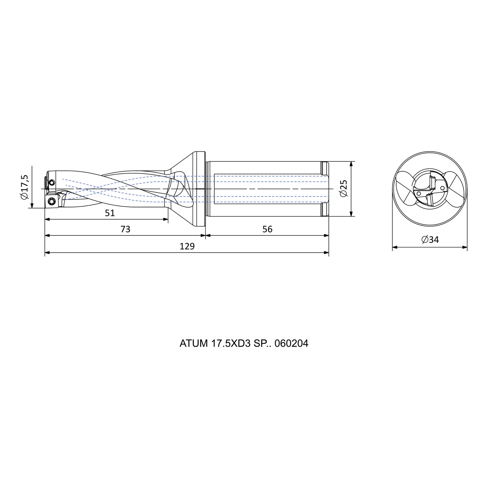 ATUM 17.5XD3 SP.. 060204 &mdash; dimensioned drawing
