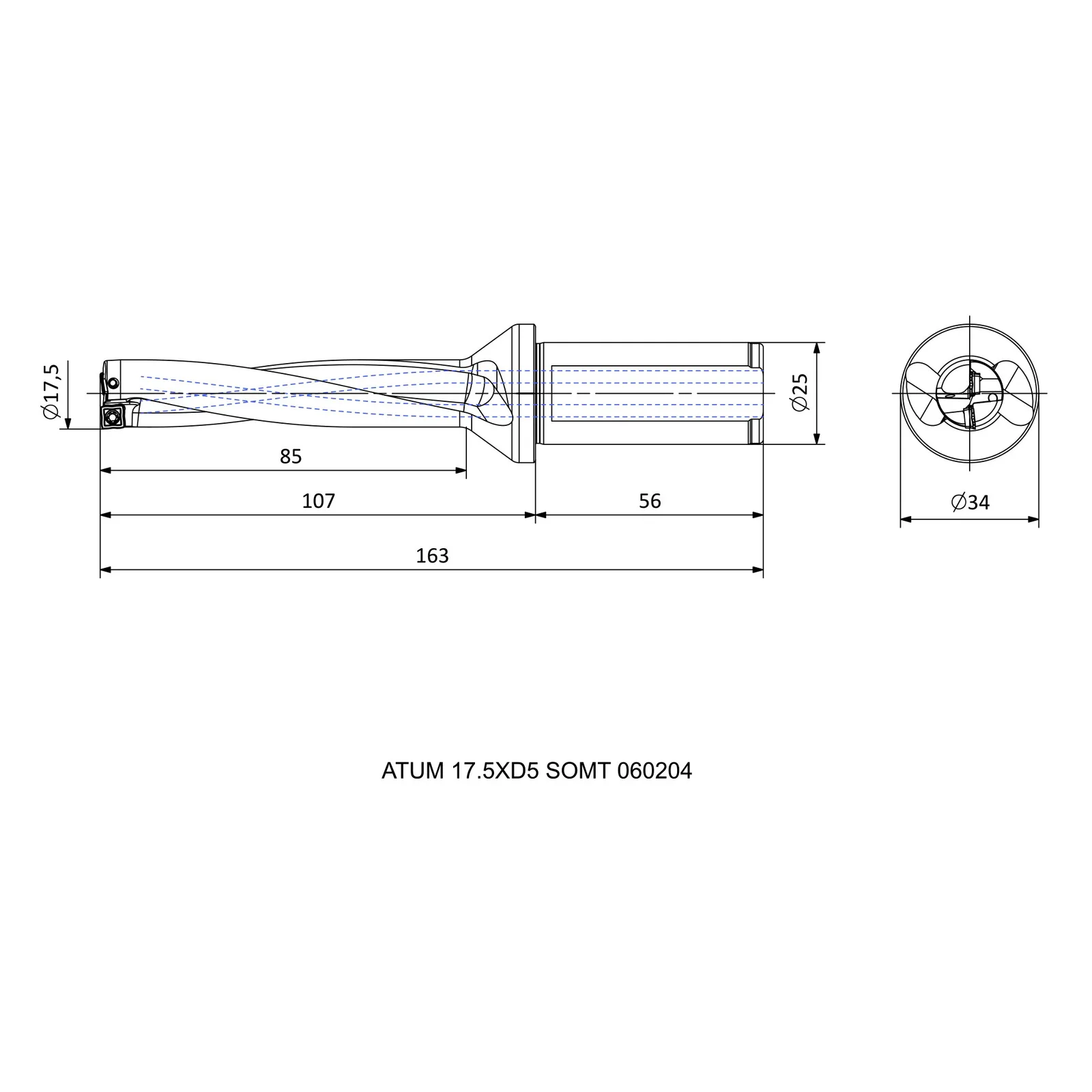 ATUM 17.5XD5 SOMT 060204 &mdash; dimensioned drawing