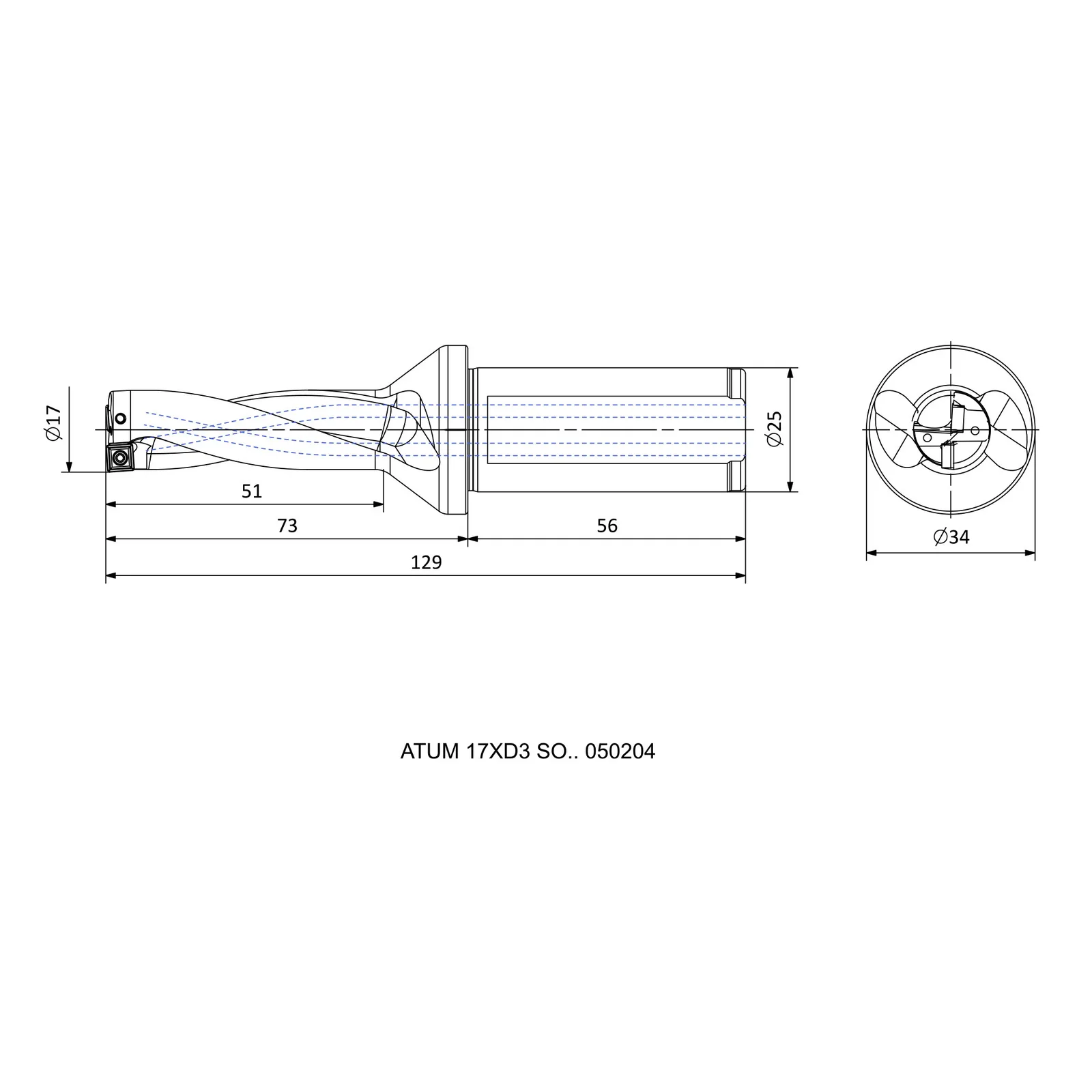 ATUM 17XD3 SO.. 050204 &mdash; dimensioned drawing