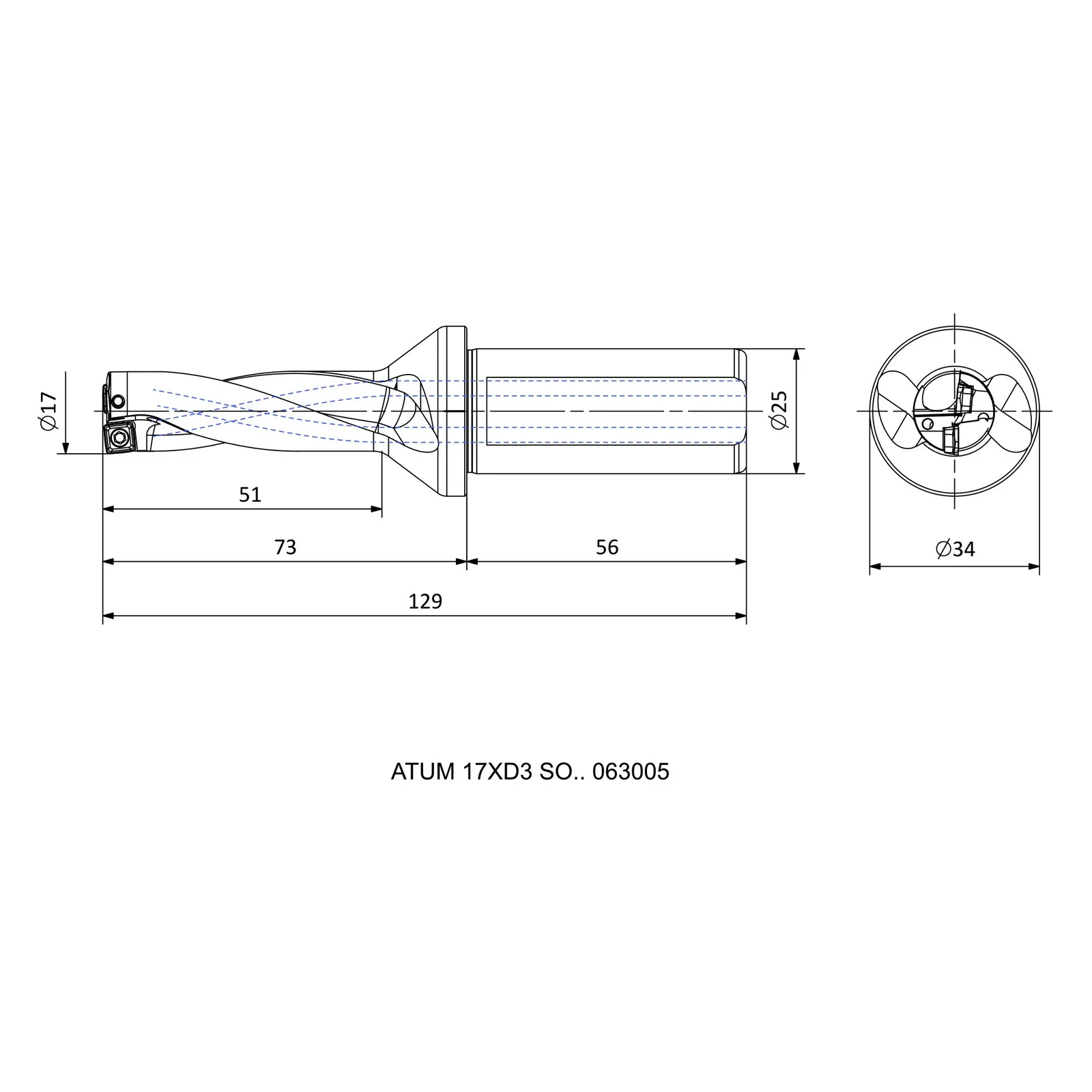 ATUM 17XD3 SO.. 063005 &mdash; dimensioned drawing