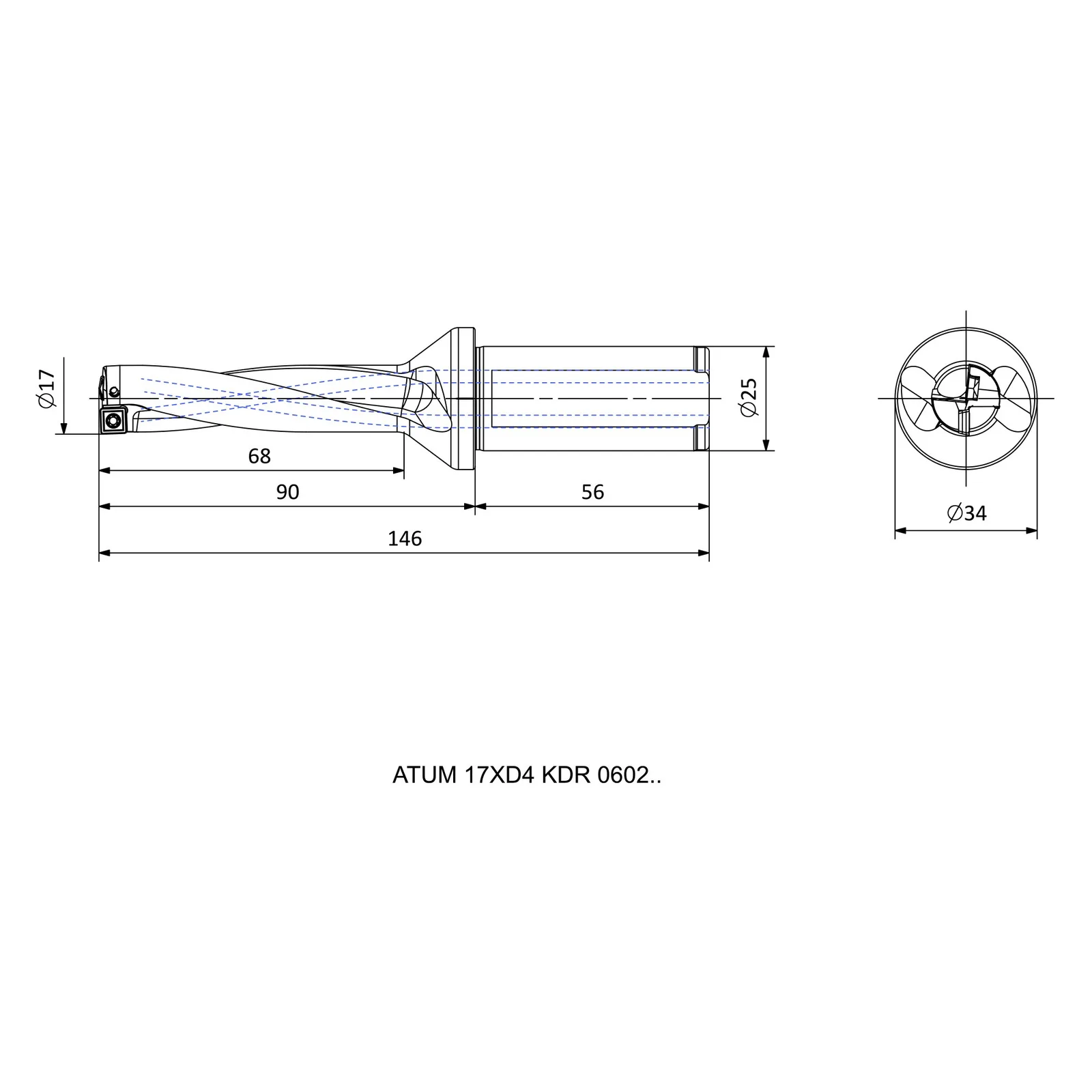ATUM 17XD4 KDR 0602.. &mdash; dimensioned drawing
