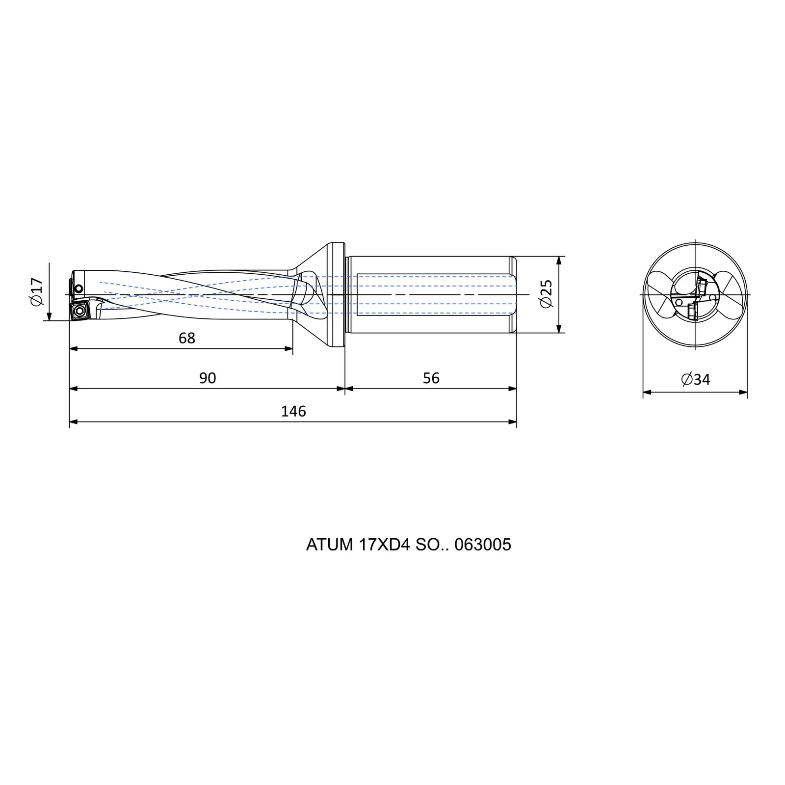 ATUM 17XD4 SO.. 063005 &mdash; dimensioned drawing