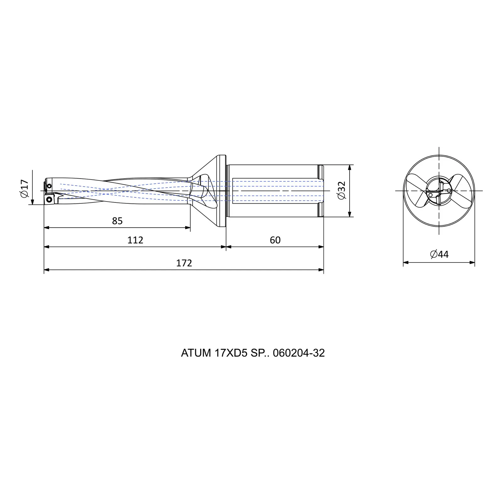 ATUM 17XD5 SP.. 060204-32 &mdash; dimensioned drawing