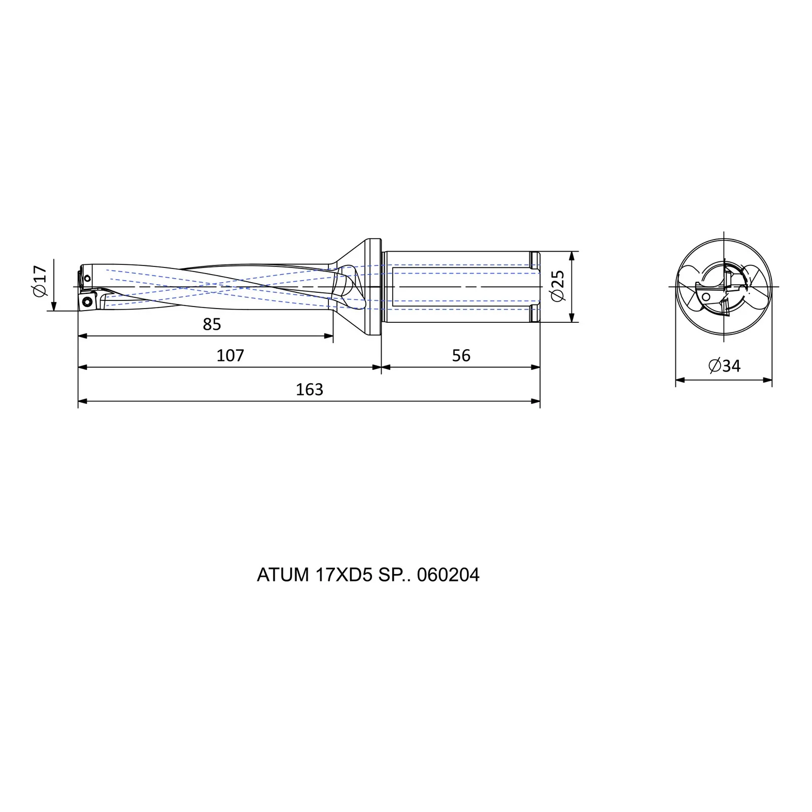 ATUM 17XD5 SP.. 060204 &mdash; dimensioned drawing
