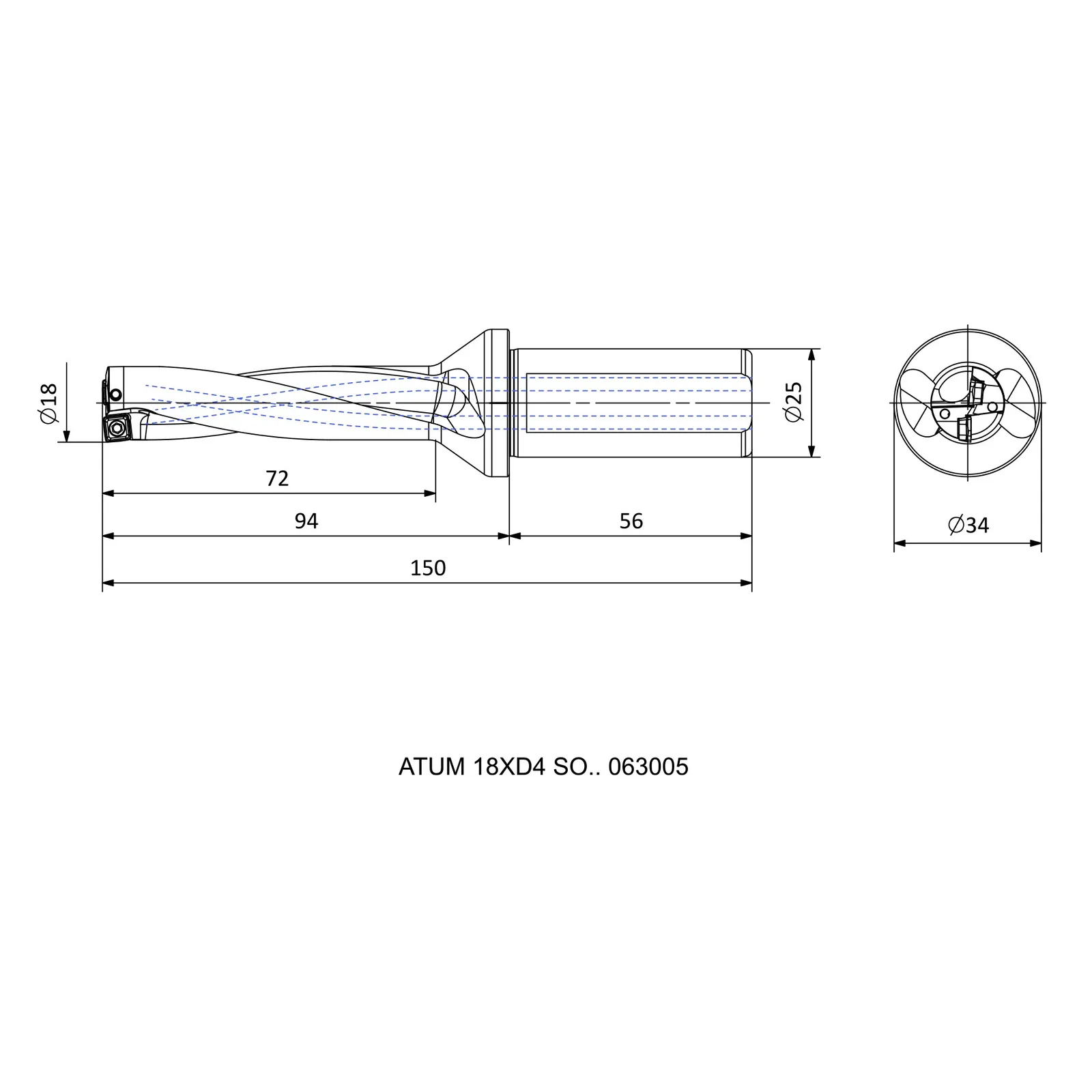 ATUM 18XD4 SO.. 063005 &mdash; dimensioned drawing