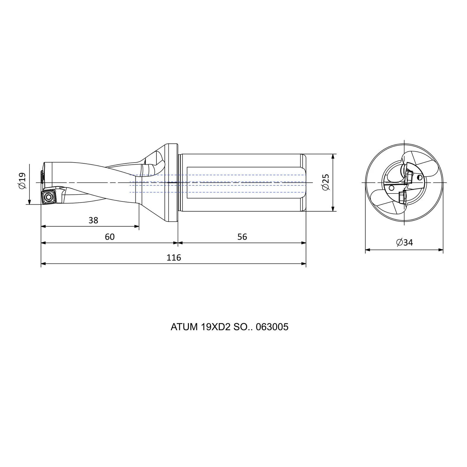 ATUM 19XD2 SO.. 063005 &mdash; dimensioned drawing