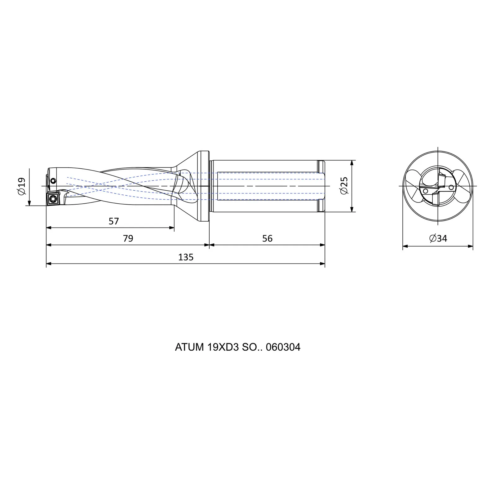 ATUM 19XD3 SO.. 060304 &mdash; dimensioned drawing