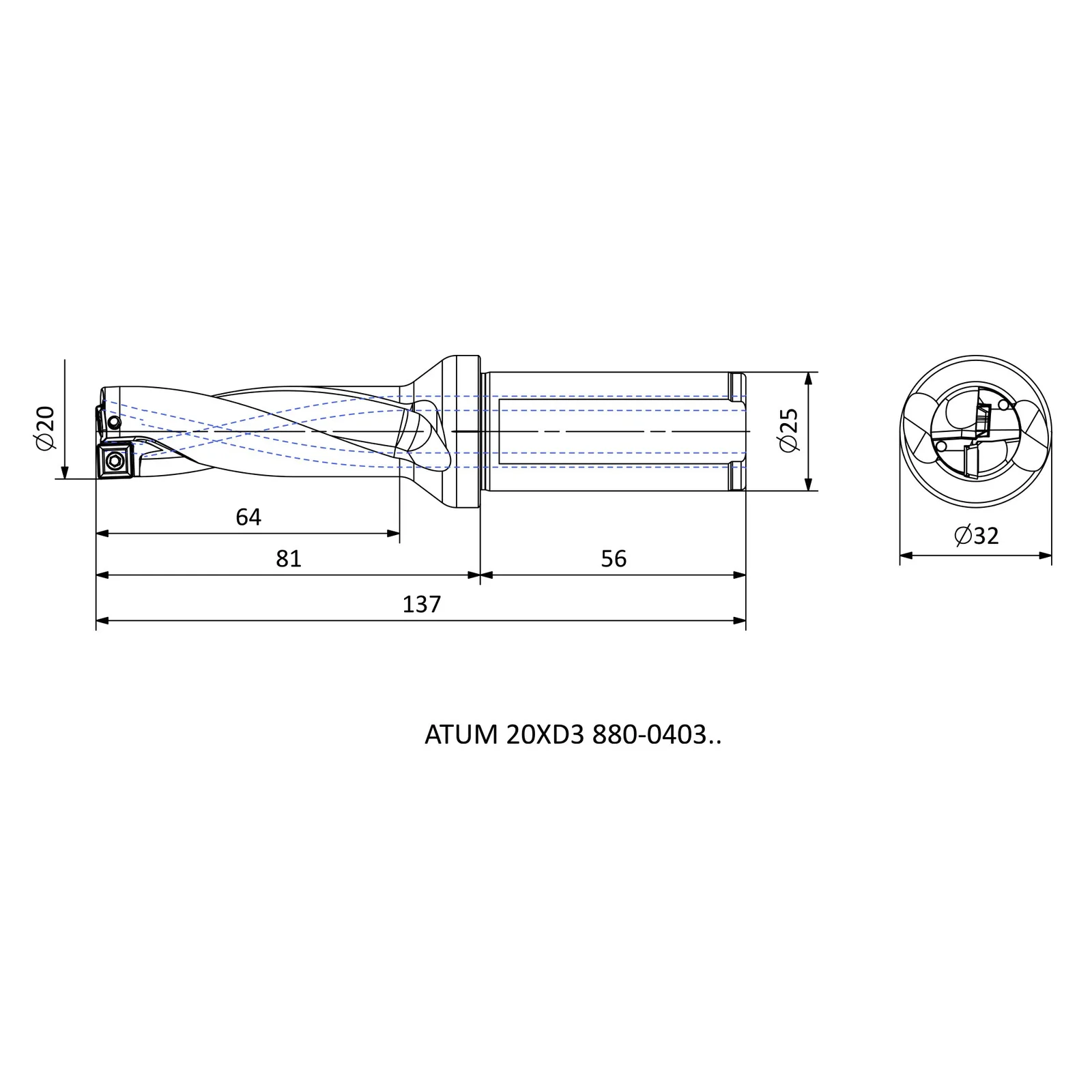 ATUM 20XD3 880-0403.. &mdash; dimensioned drawing