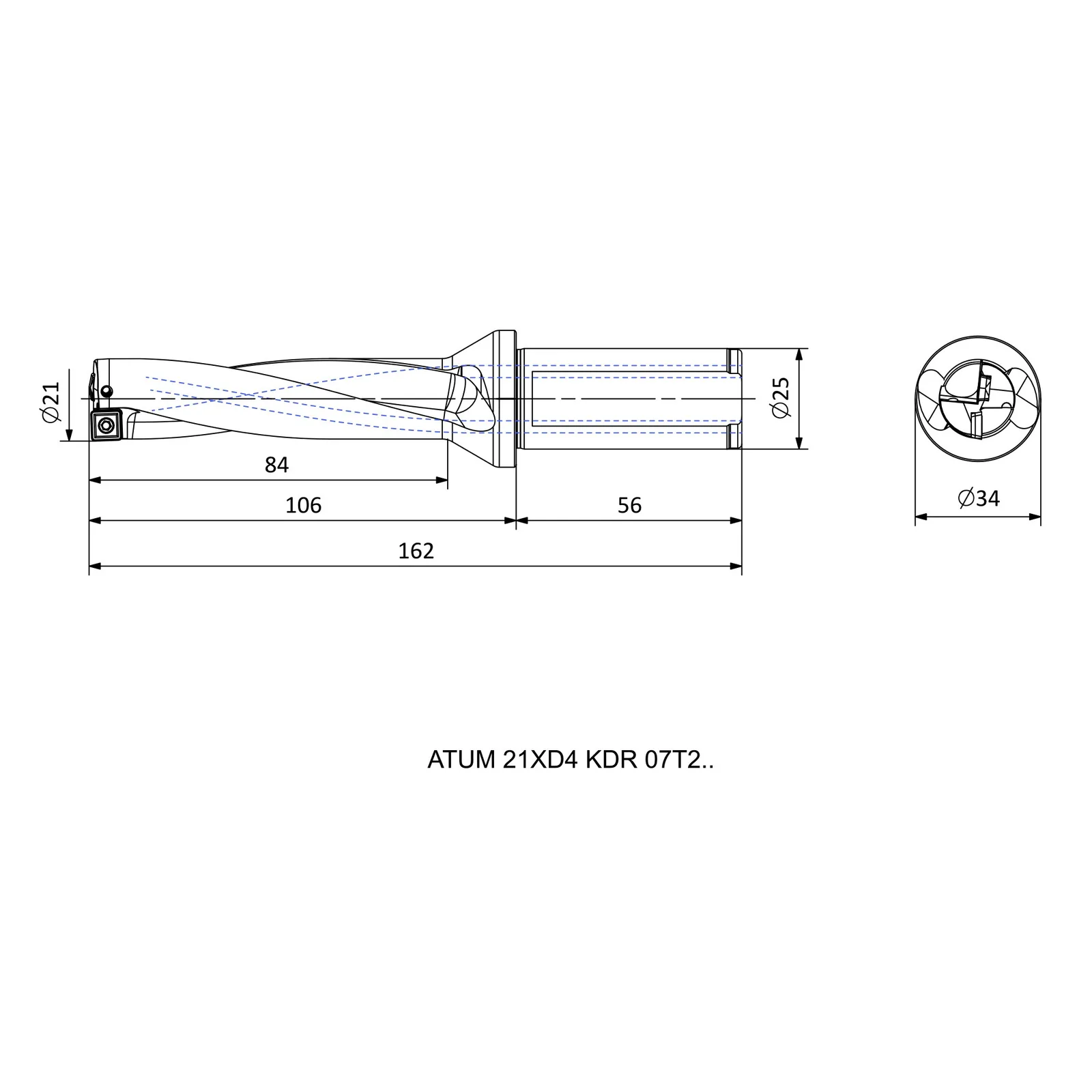 ATUM 21XD4 KDR 07T2.. &mdash; dimensioned drawing