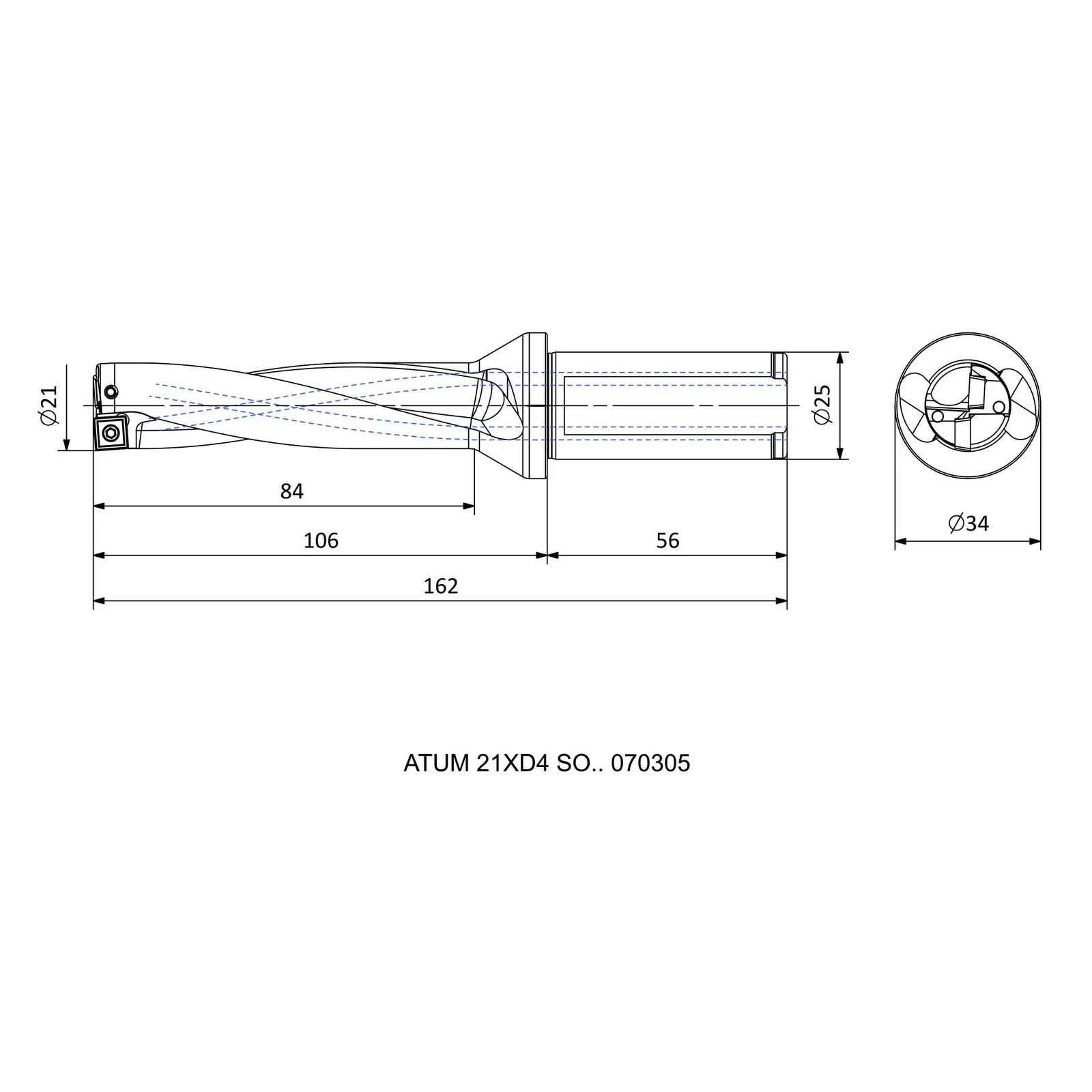 ATUM 21XD4 SO.. 070305 &mdash; dimensioned drawing