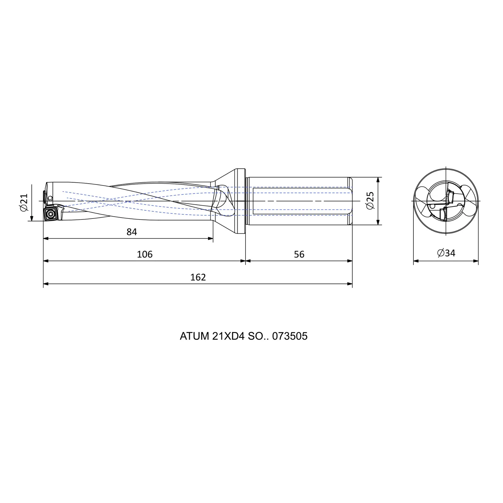 ATUM 21XD4 SO.. 073505 &mdash; dimensioned drawing