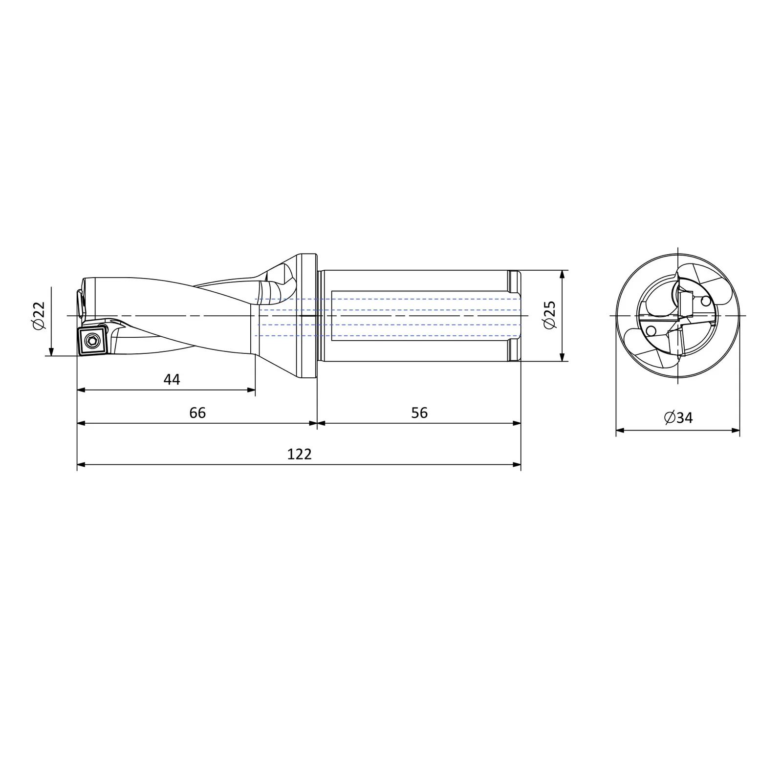 ATUM 22XD2 SPGT 07T308 &mdash; dimensioned drawing
