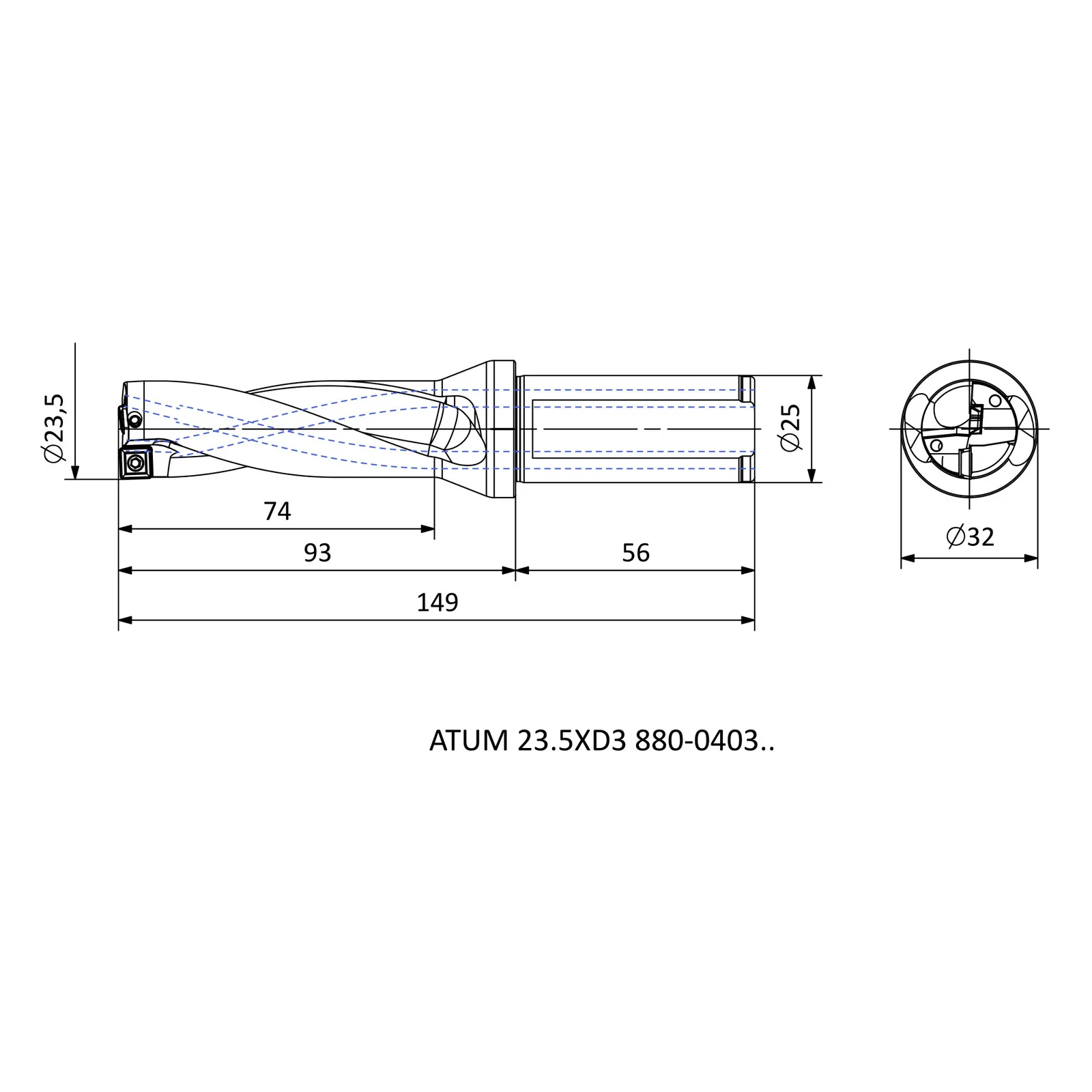 ATUM 23.5XD3 880-0403.. &mdash; dimensioned drawing