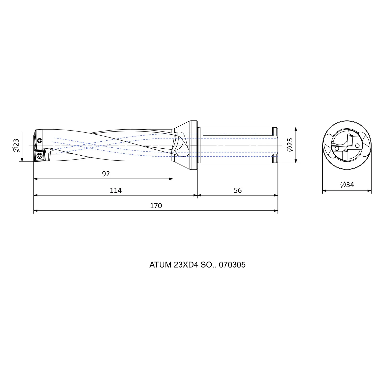 ATUM 23XD4 SO.. 070305 &mdash; dimensioned drawing