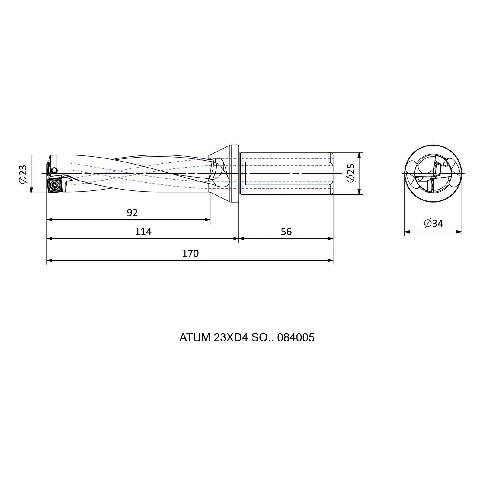 ATUM 23XD4 SO.. 084005 &mdash; dimensioned drawing