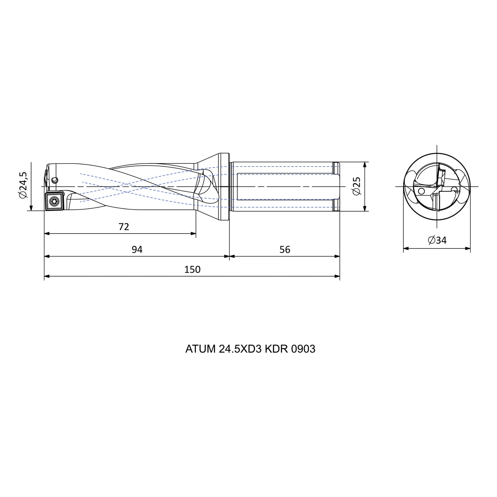 ATUM 24.5XD3 KDR 0903.. &mdash; dimensioned drawing
