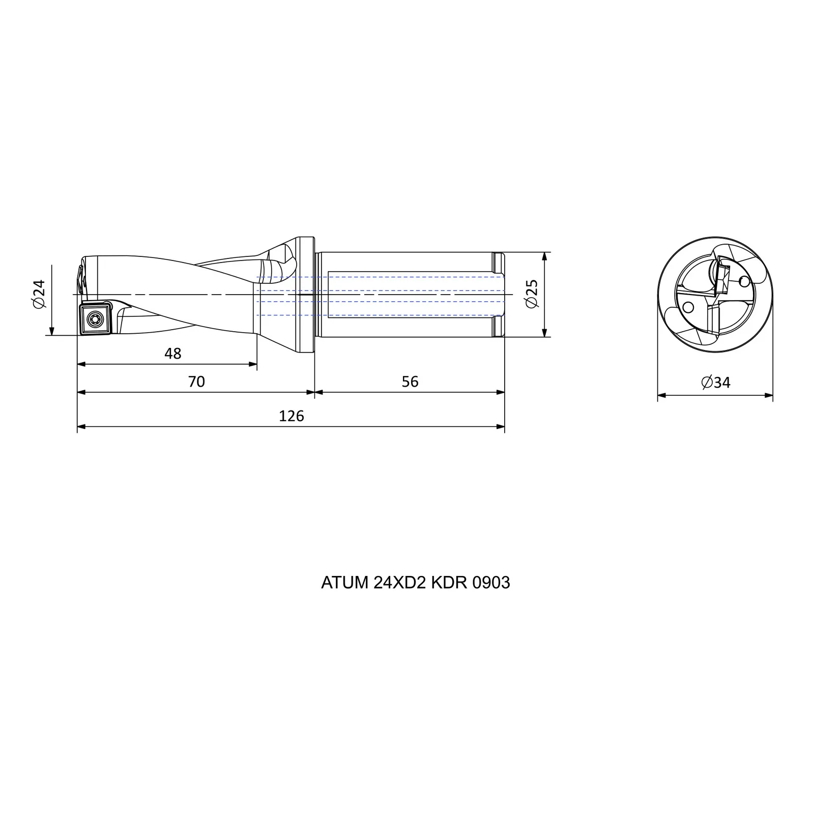 ATUM 24XD2 KDR 0903.. &mdash; dimensioned drawing