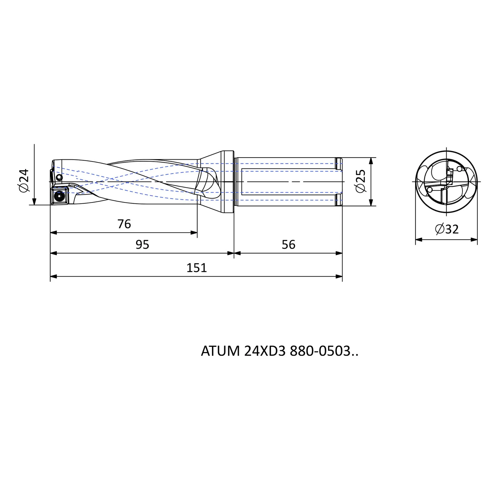 ATUM 24XD3 880-0503.. &mdash; dimensioned drawing