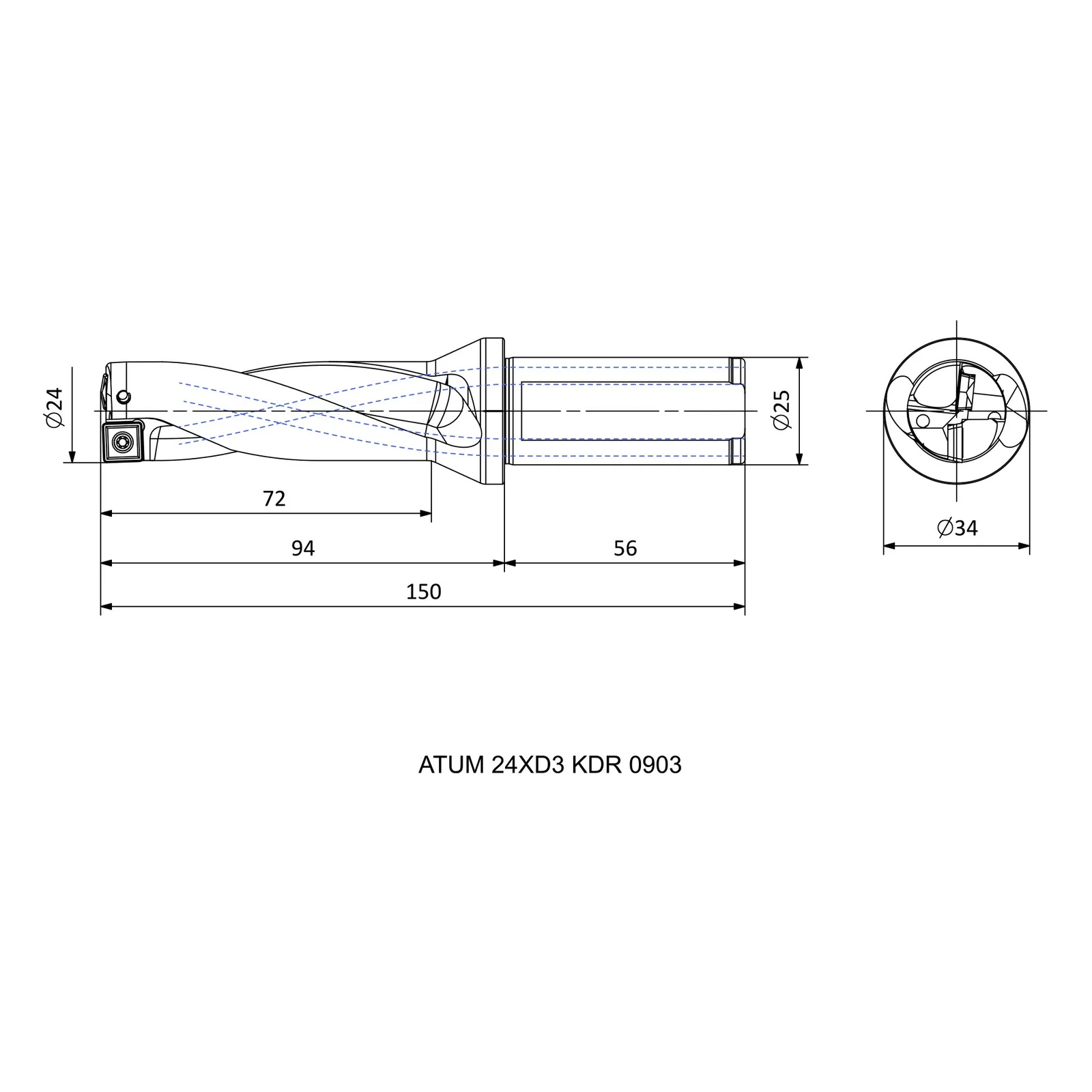 ATUM 24XD3 KDR 0903.. &mdash; dimensioned drawing