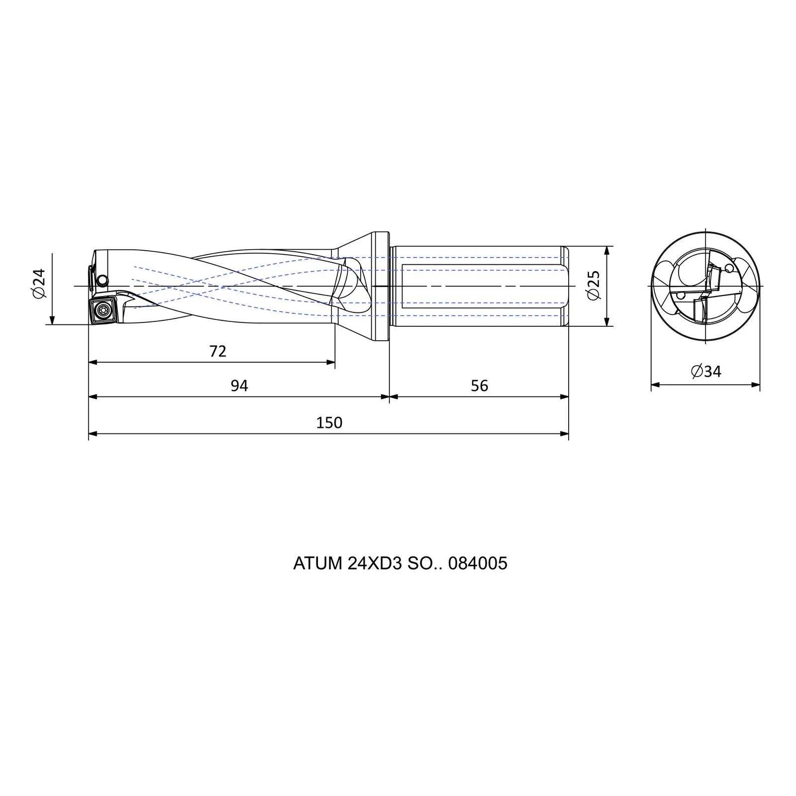 ATUM 24XD3 SO.. 084005 &mdash; dimensioned drawing