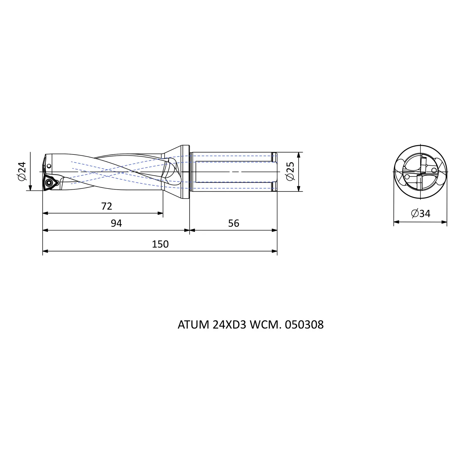 ATUM 24XD3 WCM. 050308 &mdash; dimensioned drawing