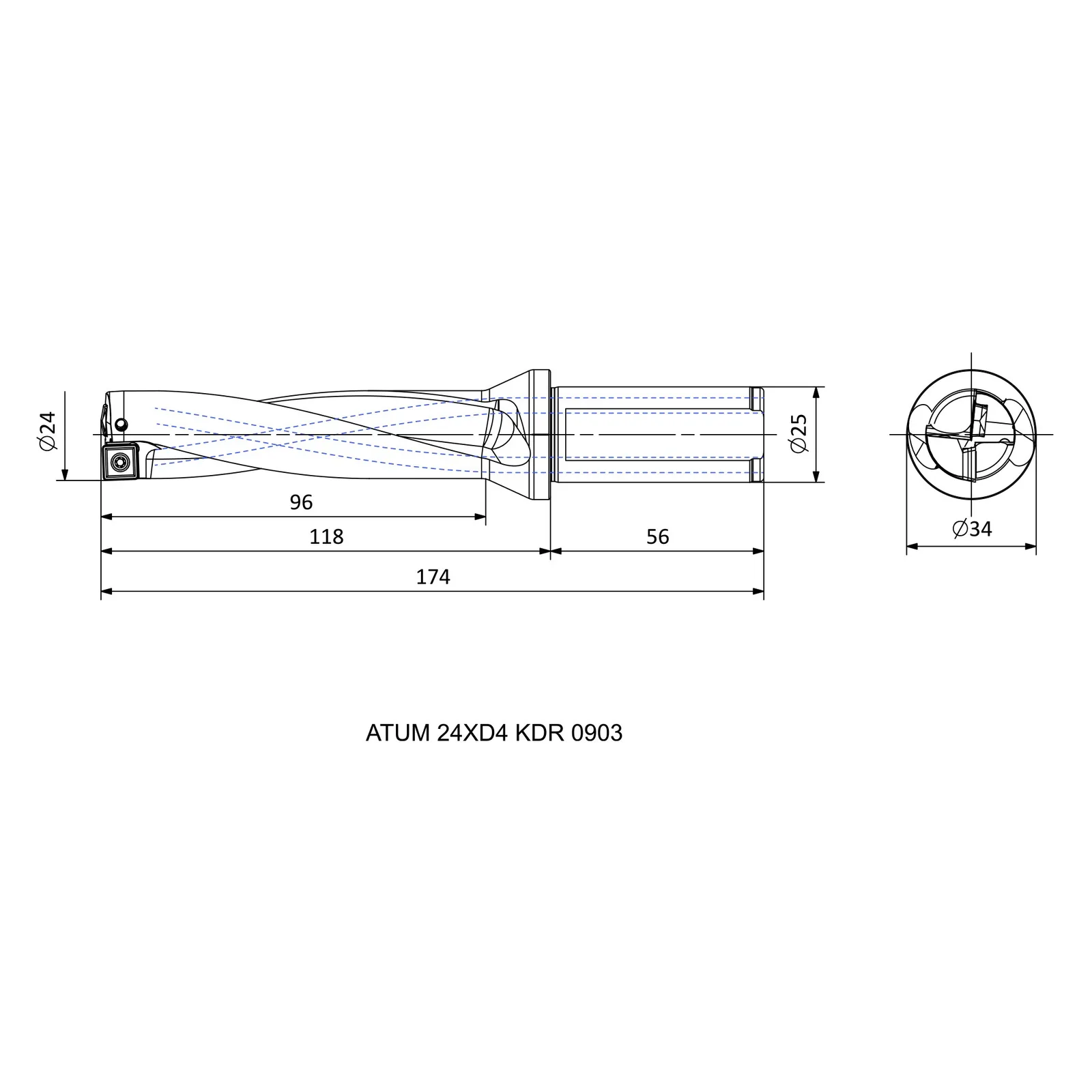 ATUM 24XD4 KDR 0903.. &mdash; dimensioned drawing