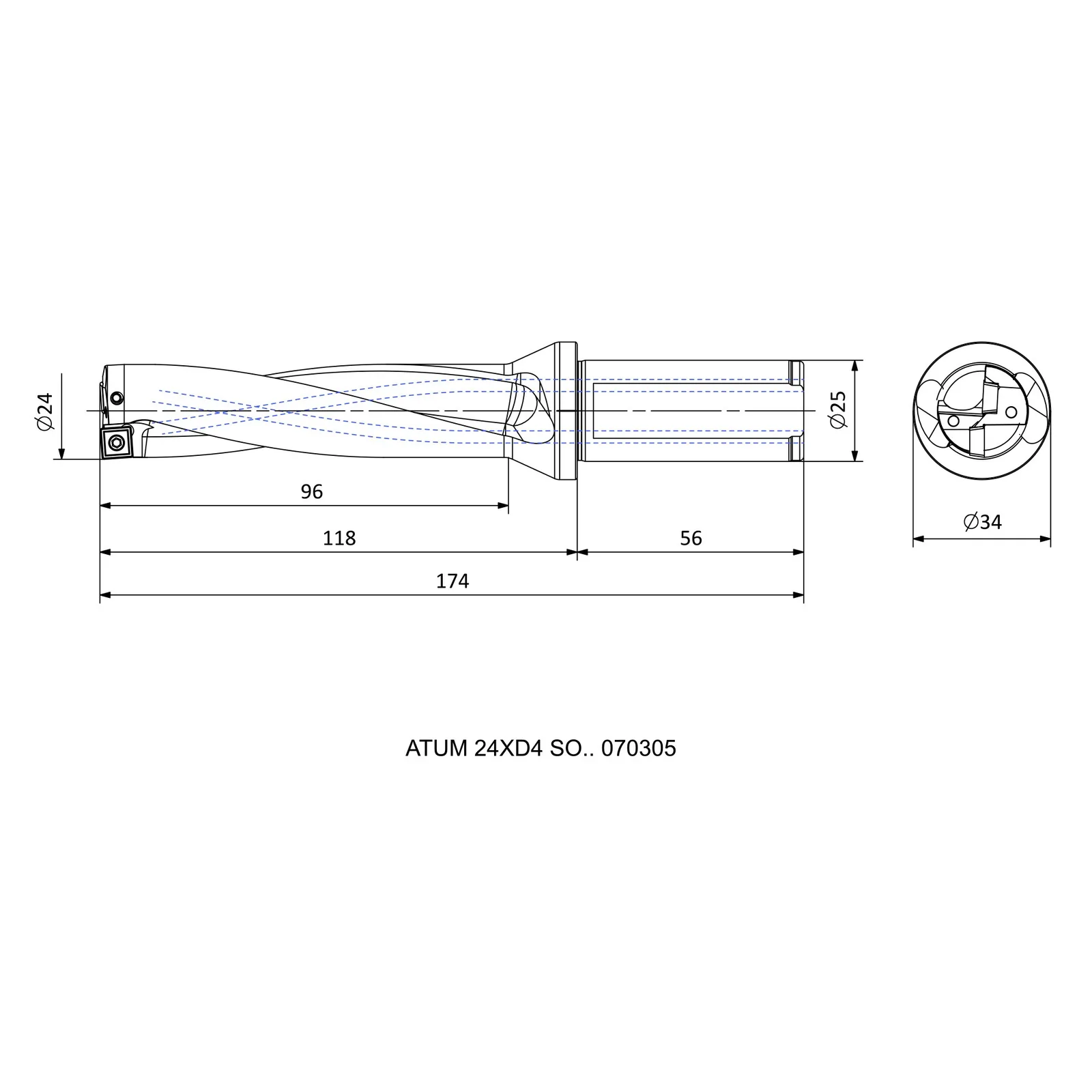 ATUM 24XD4 SO.. 070305 &mdash; dimensioned drawing